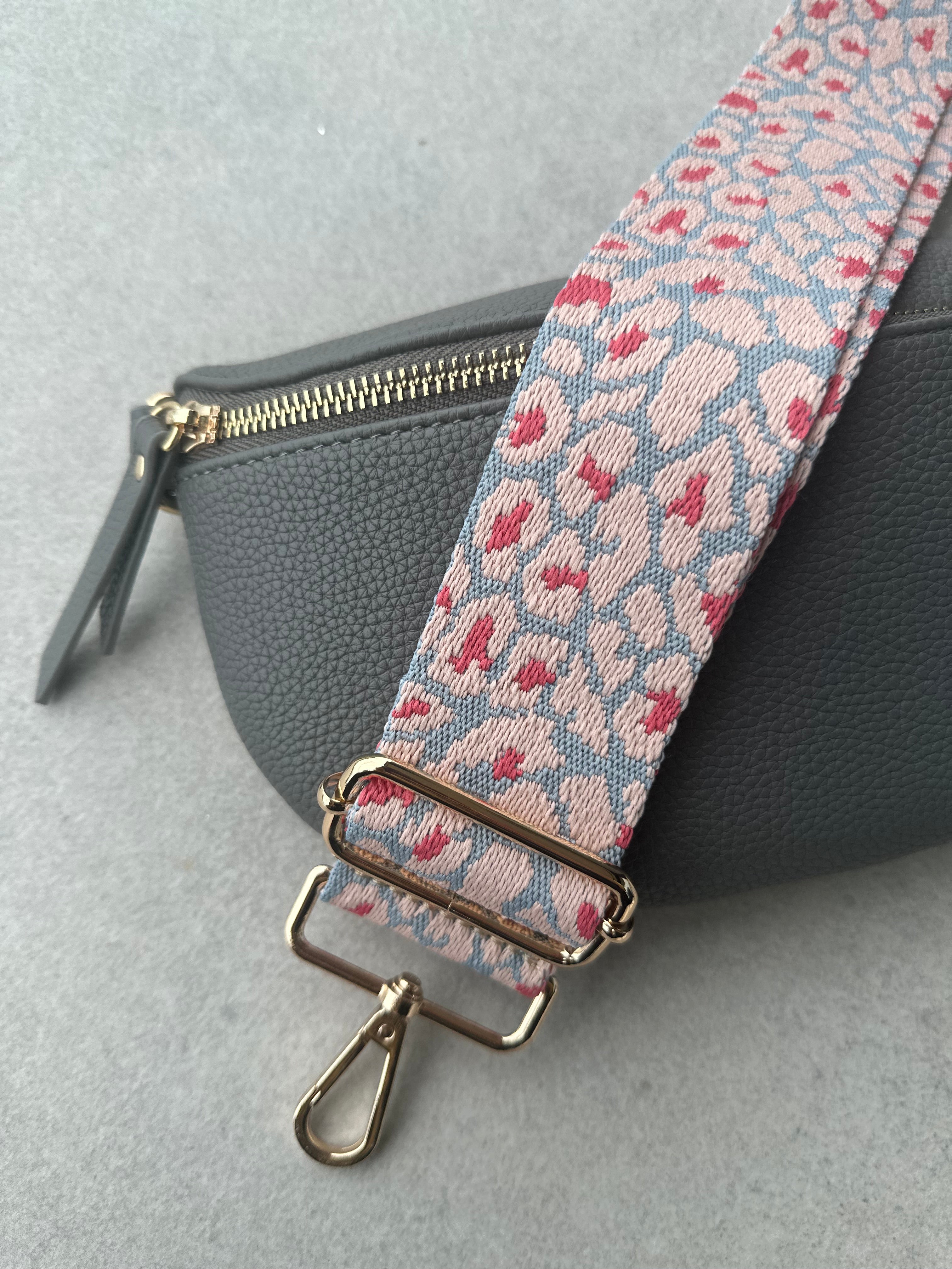Pink Leopard Bag Strap