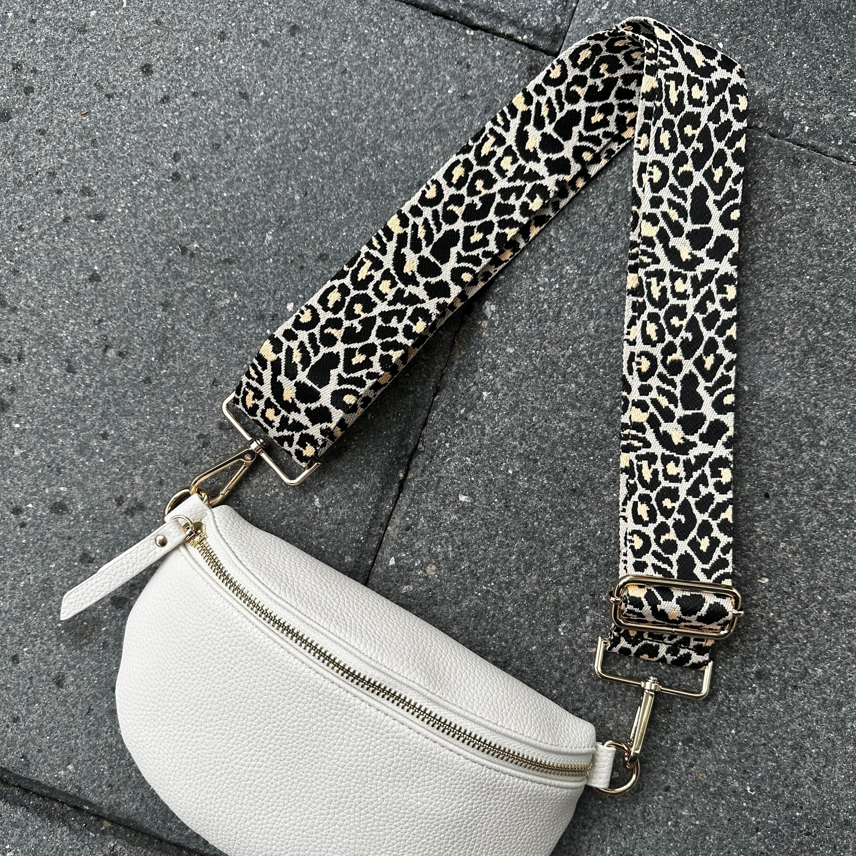 Leopard bag strap