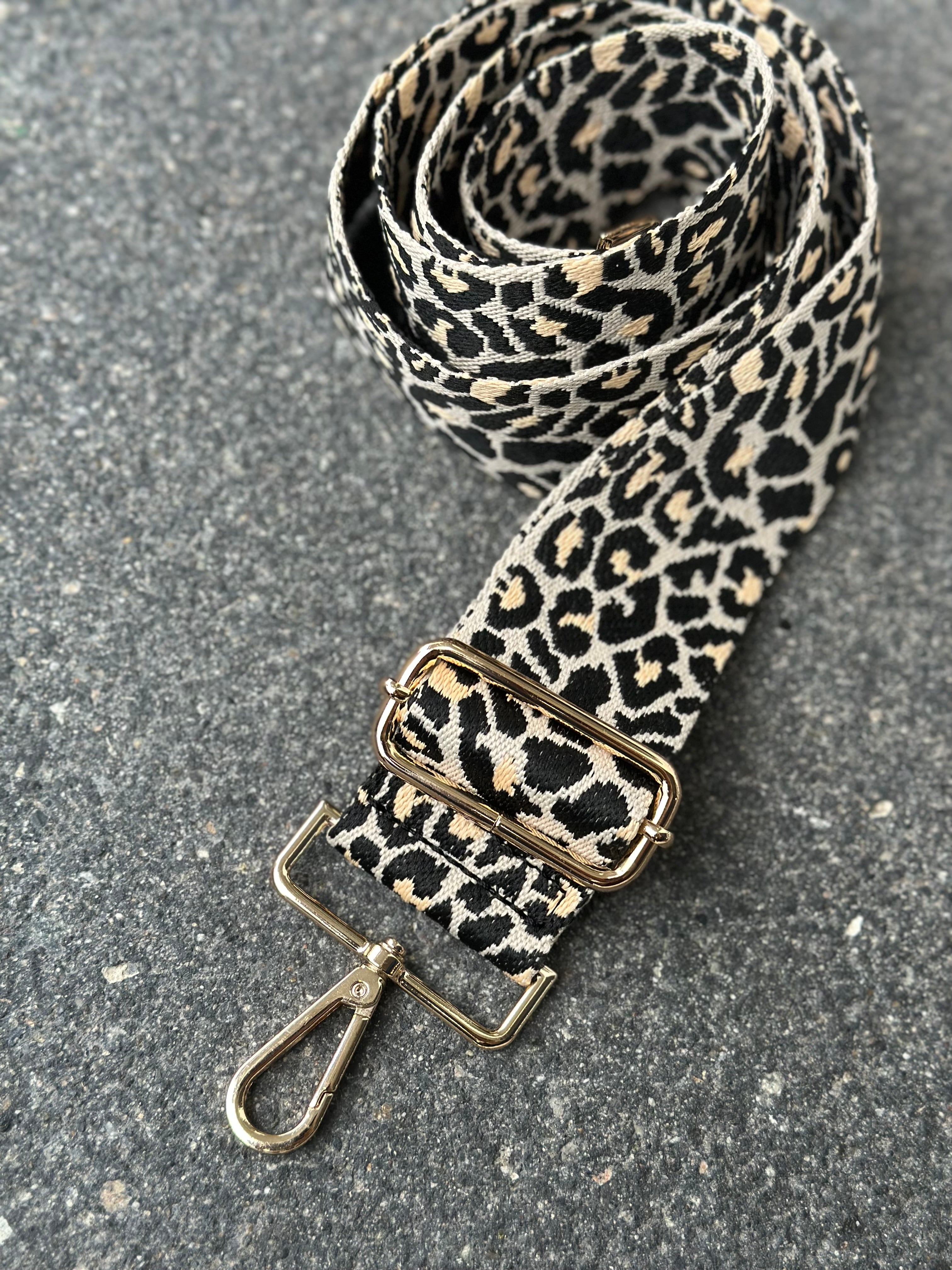 Leopard bag strap
