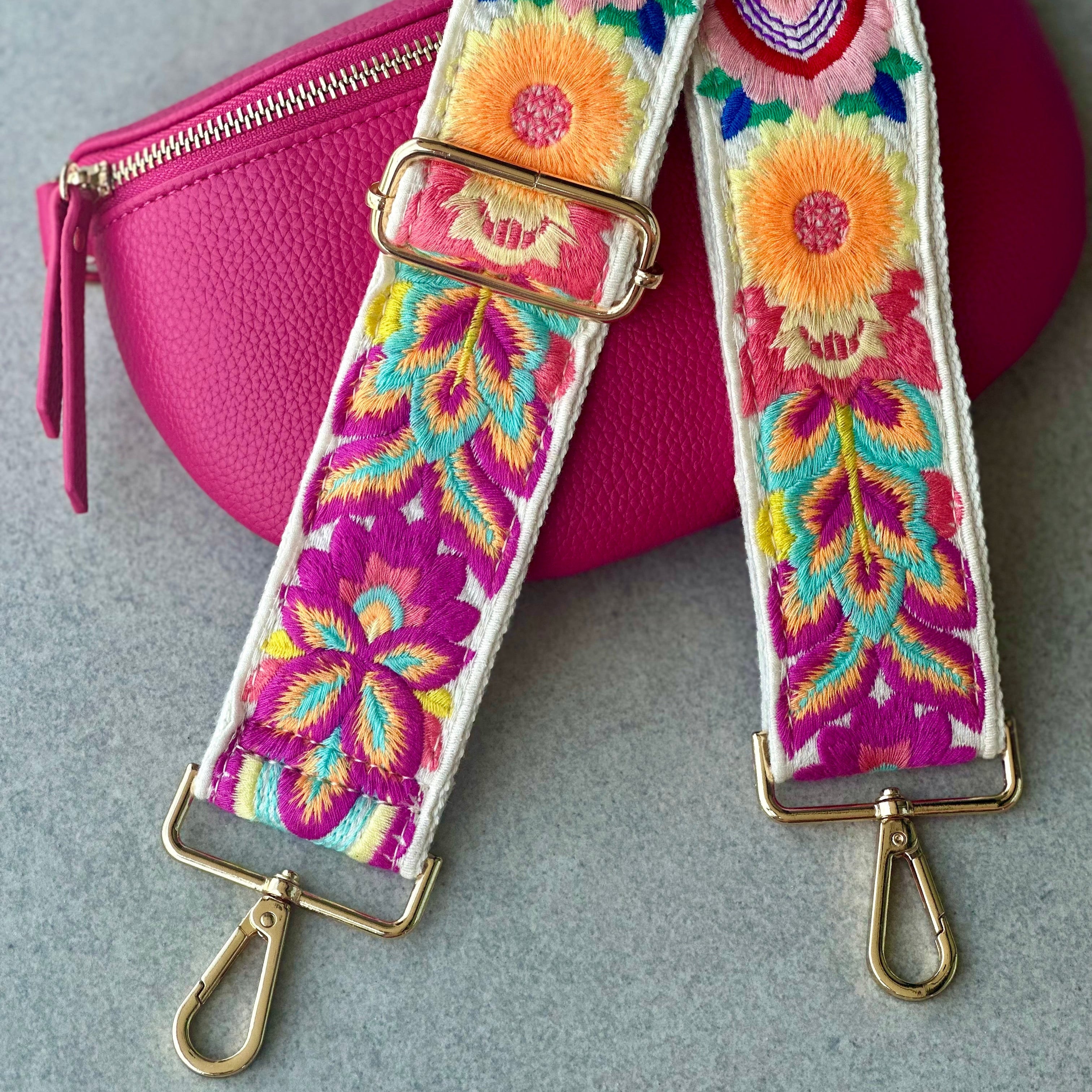 Embroidered Baja Bag strap