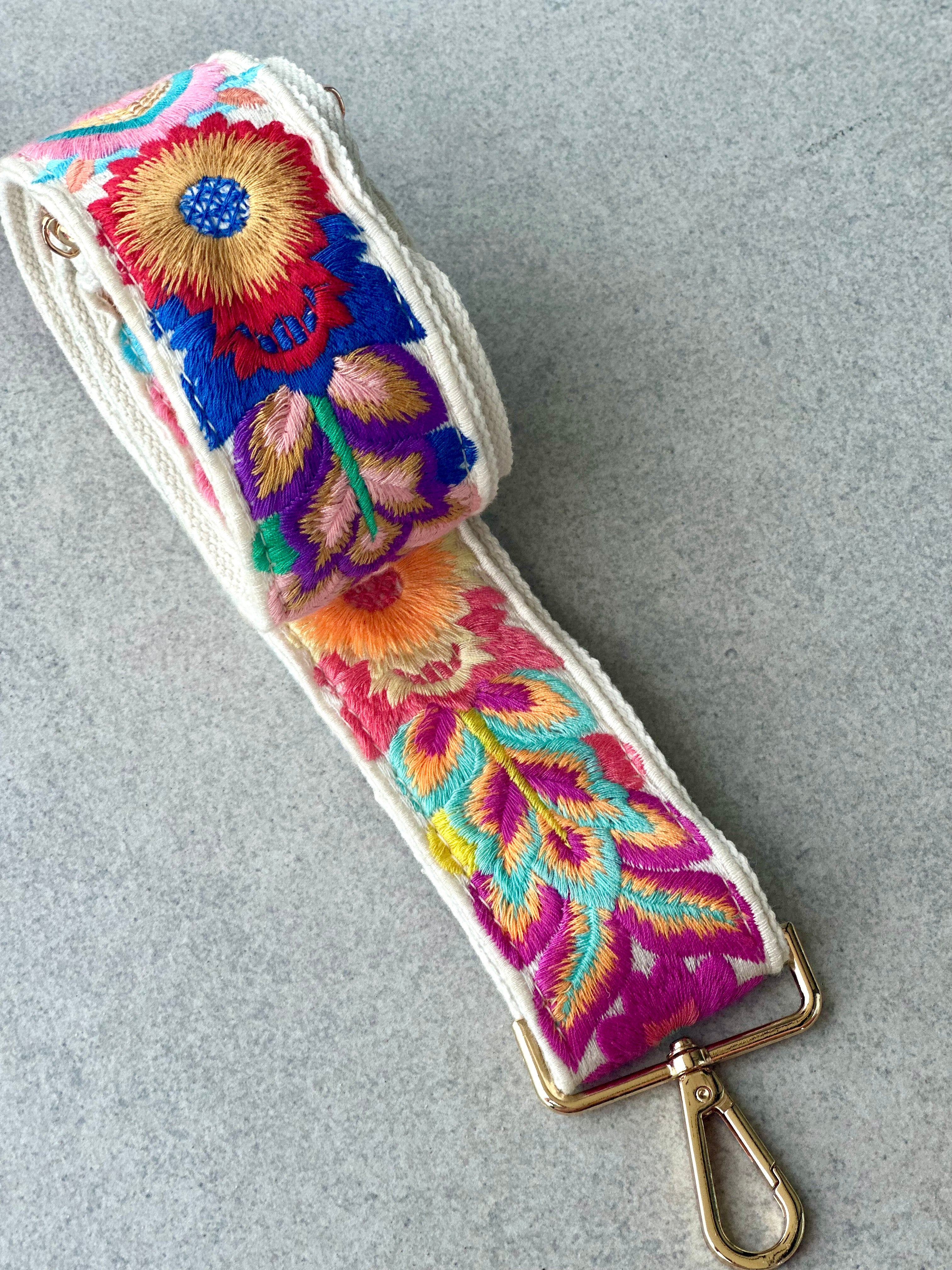 Embroidered Baja Bag strap