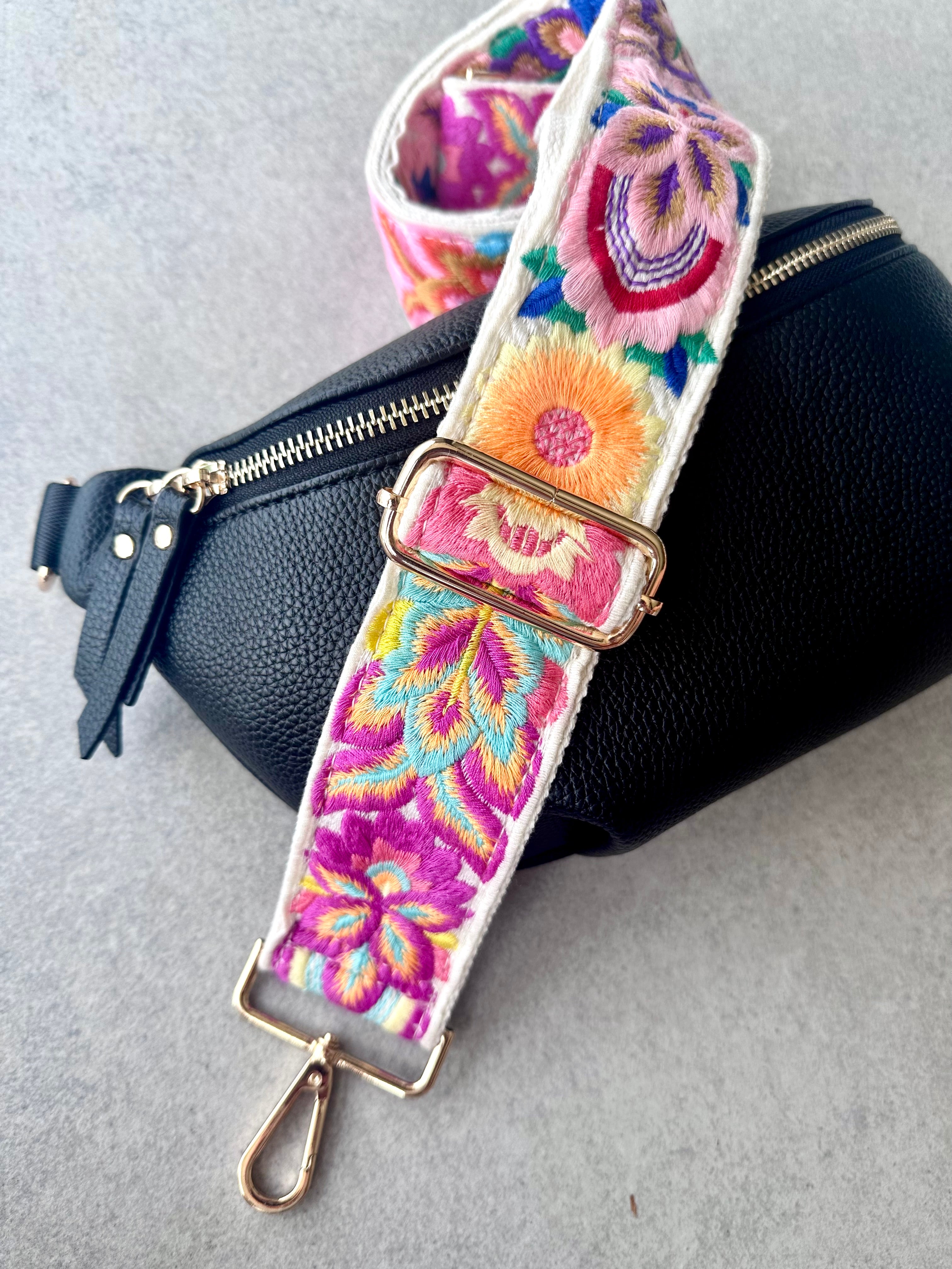 Embroidered Baja Bag strap
