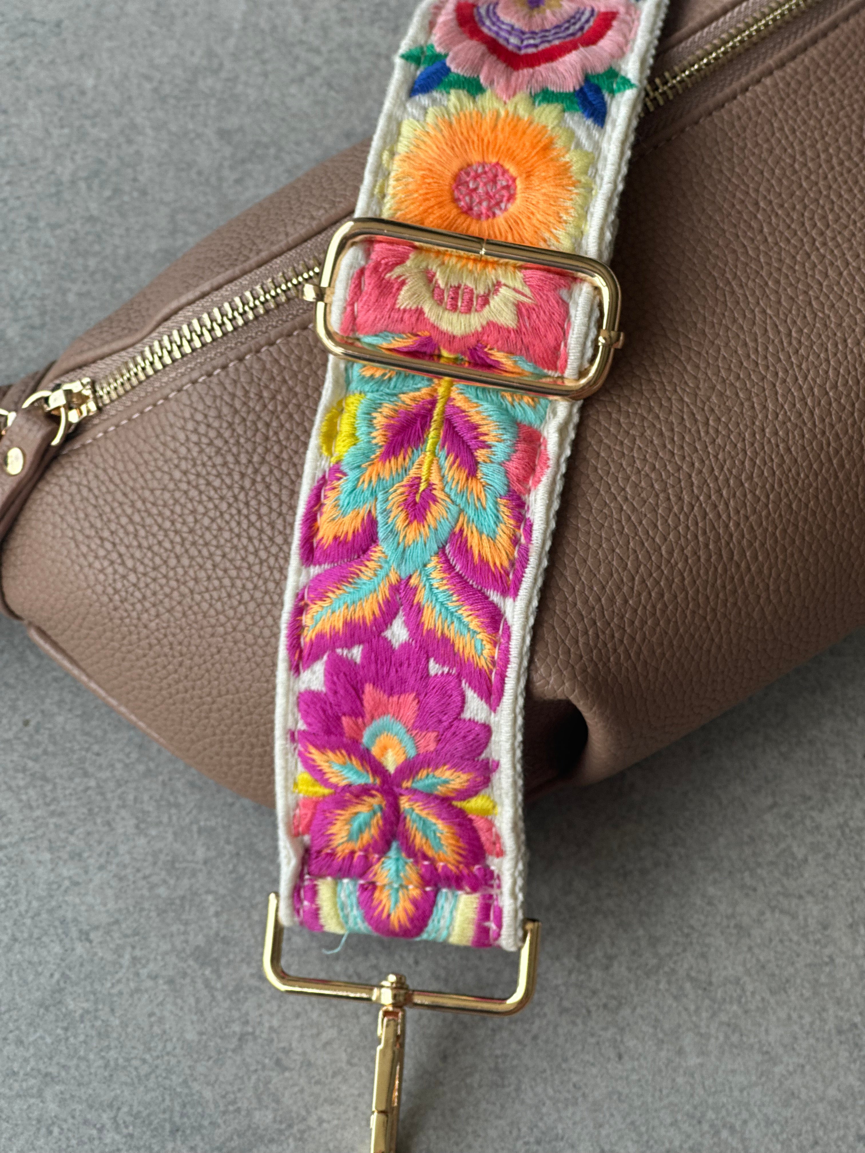 Embroidered Baja Bag strap