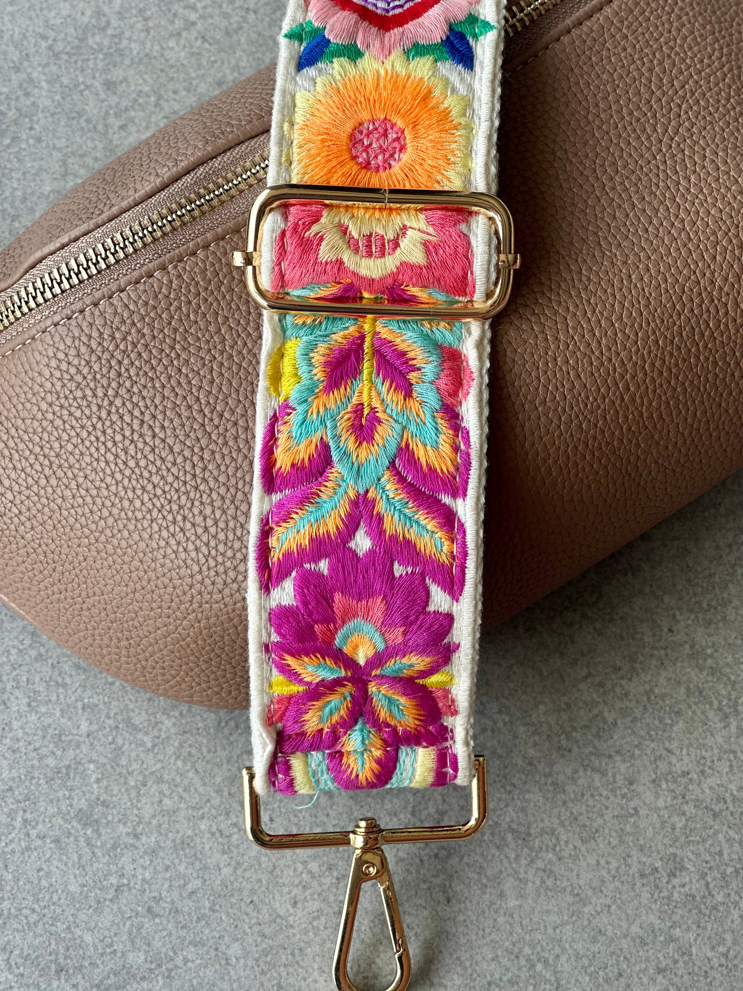 Embroidered Baja Bag strap