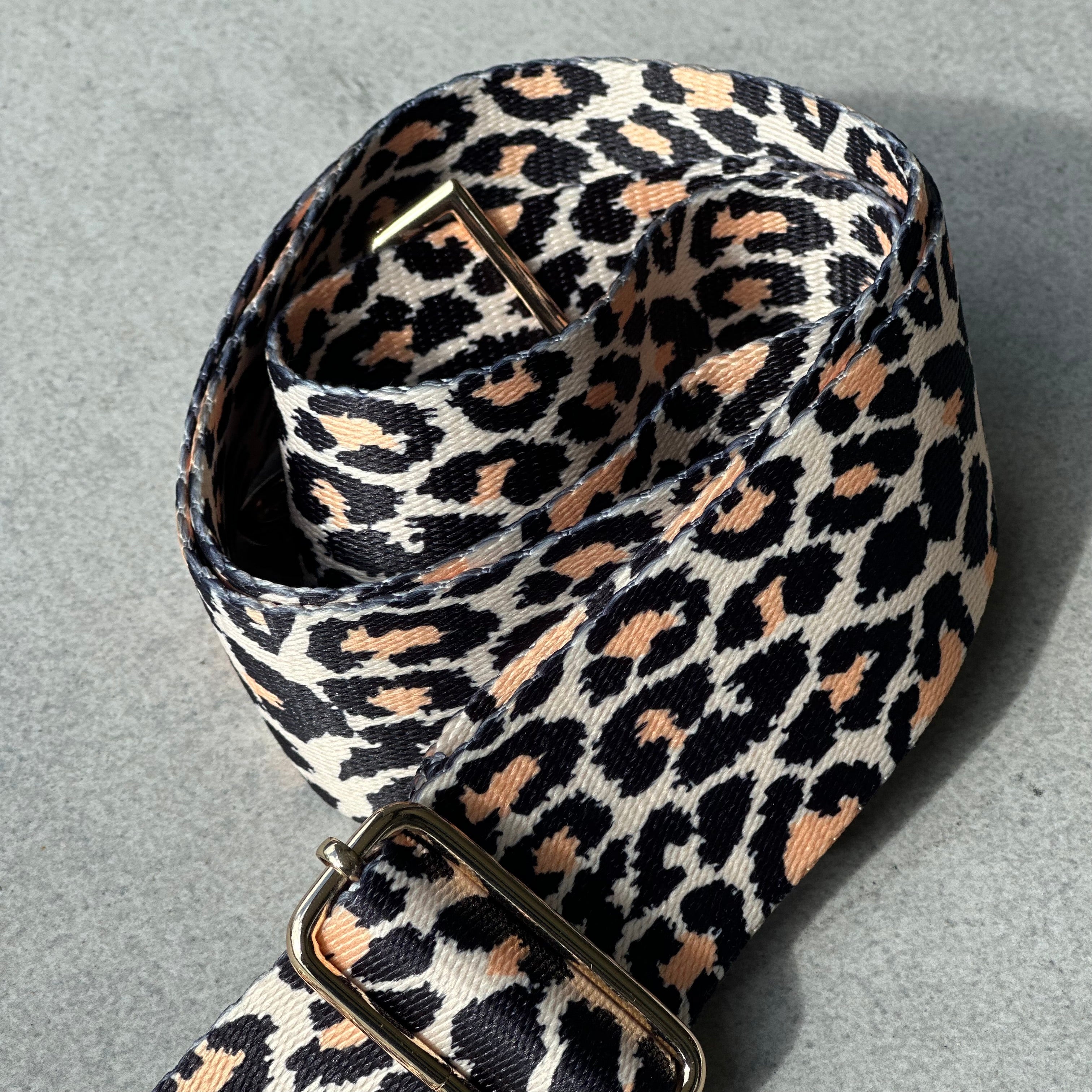 Leopard bag strap
