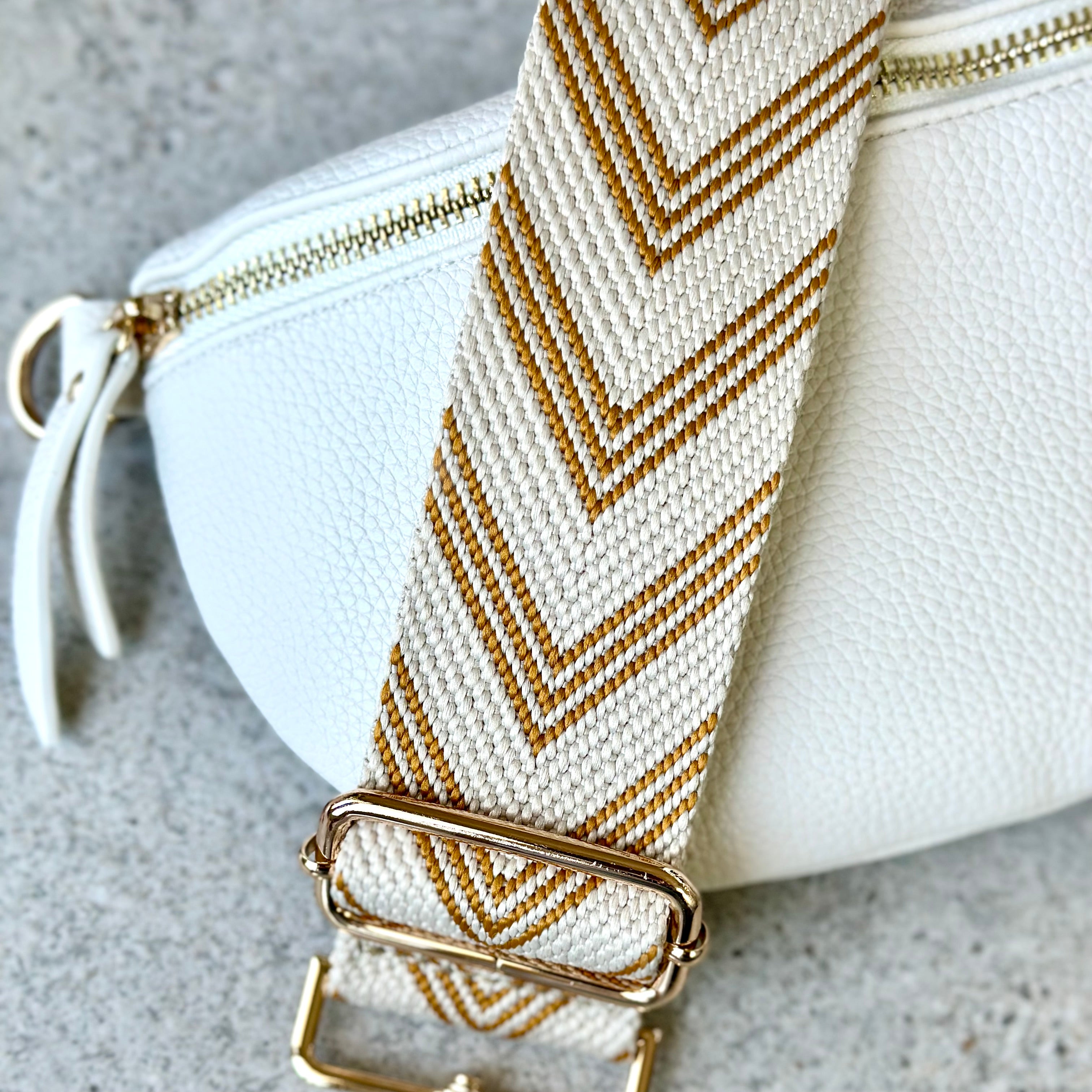 Chevron Mustard bag strap