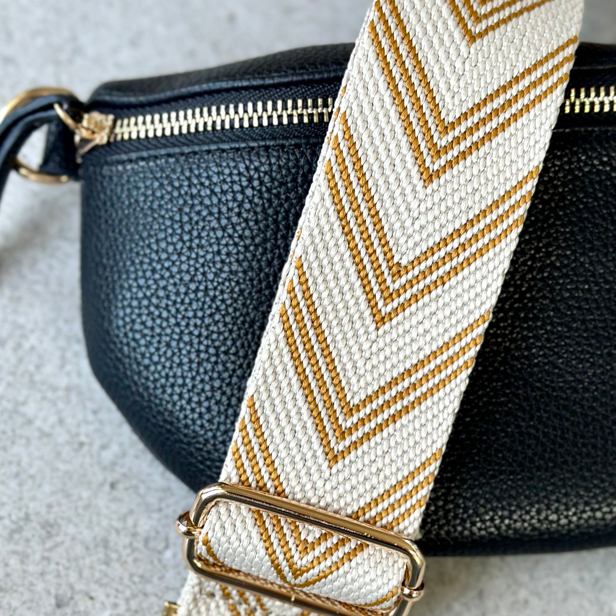 Chevron Mustard bag strap