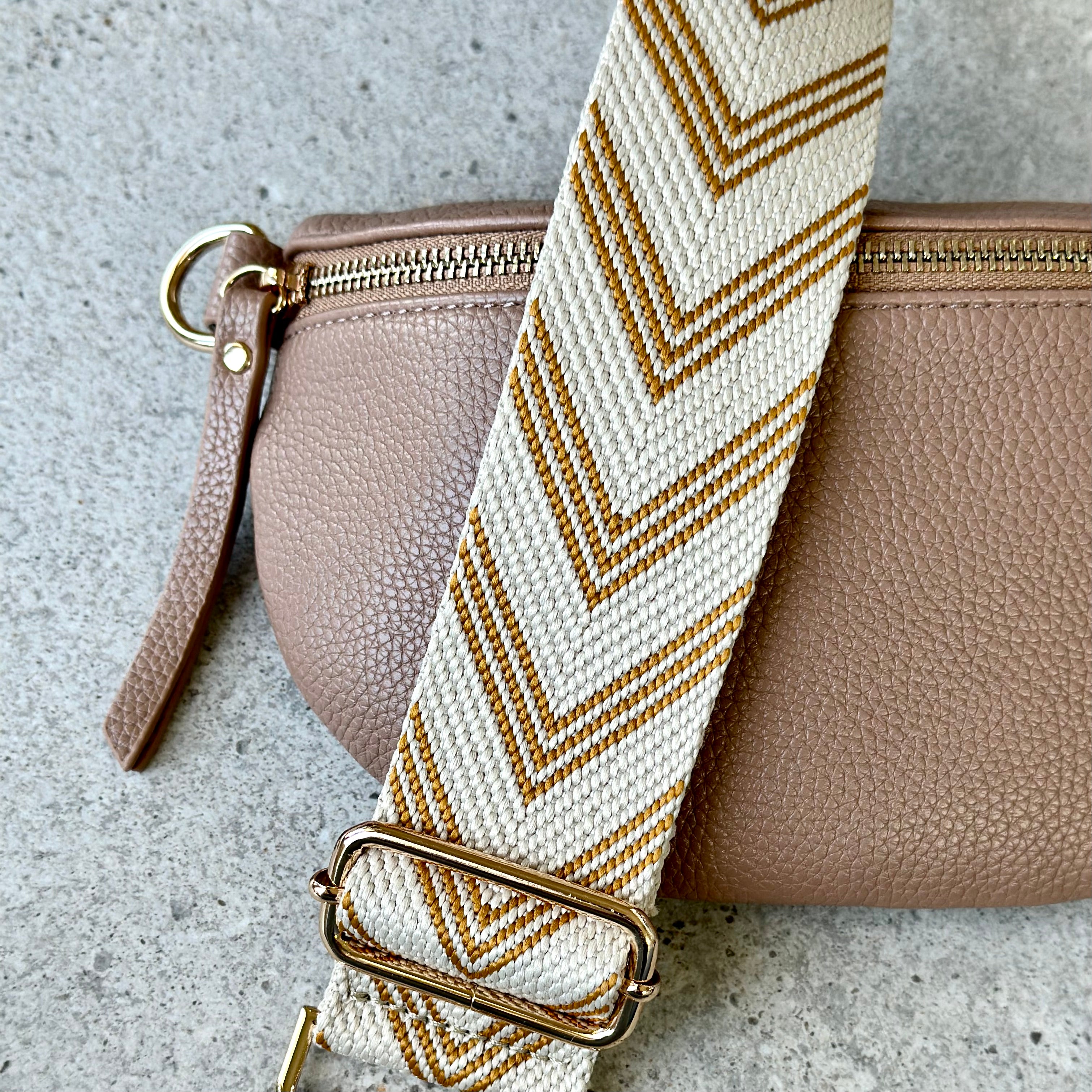 Chevron Mustard bag strap