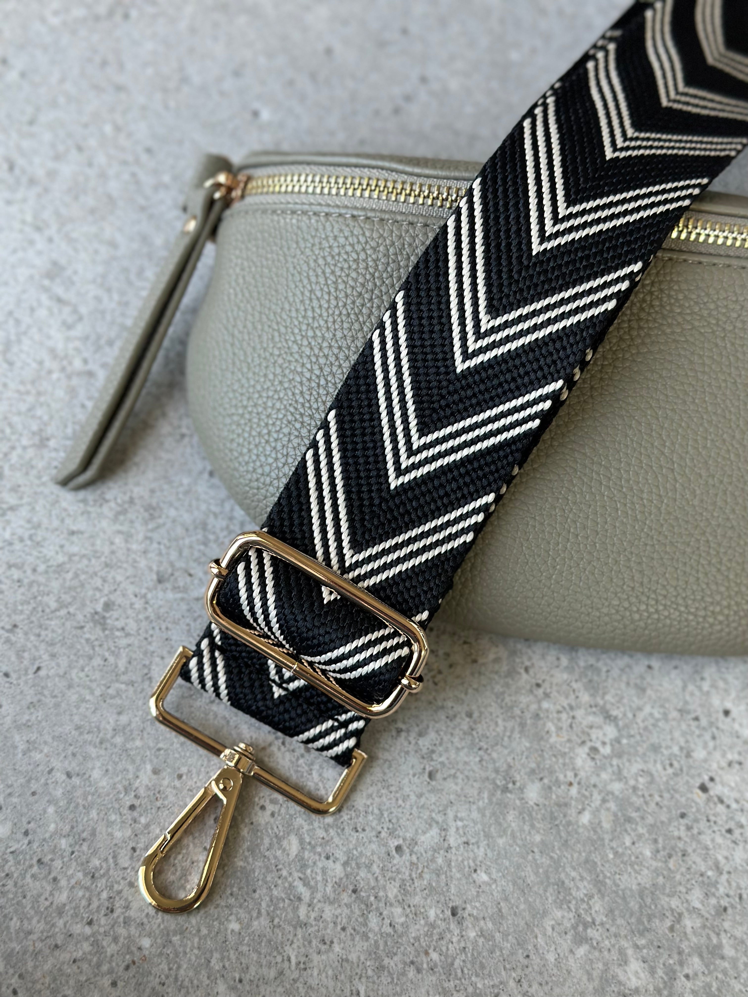 Black Chevron bag strap