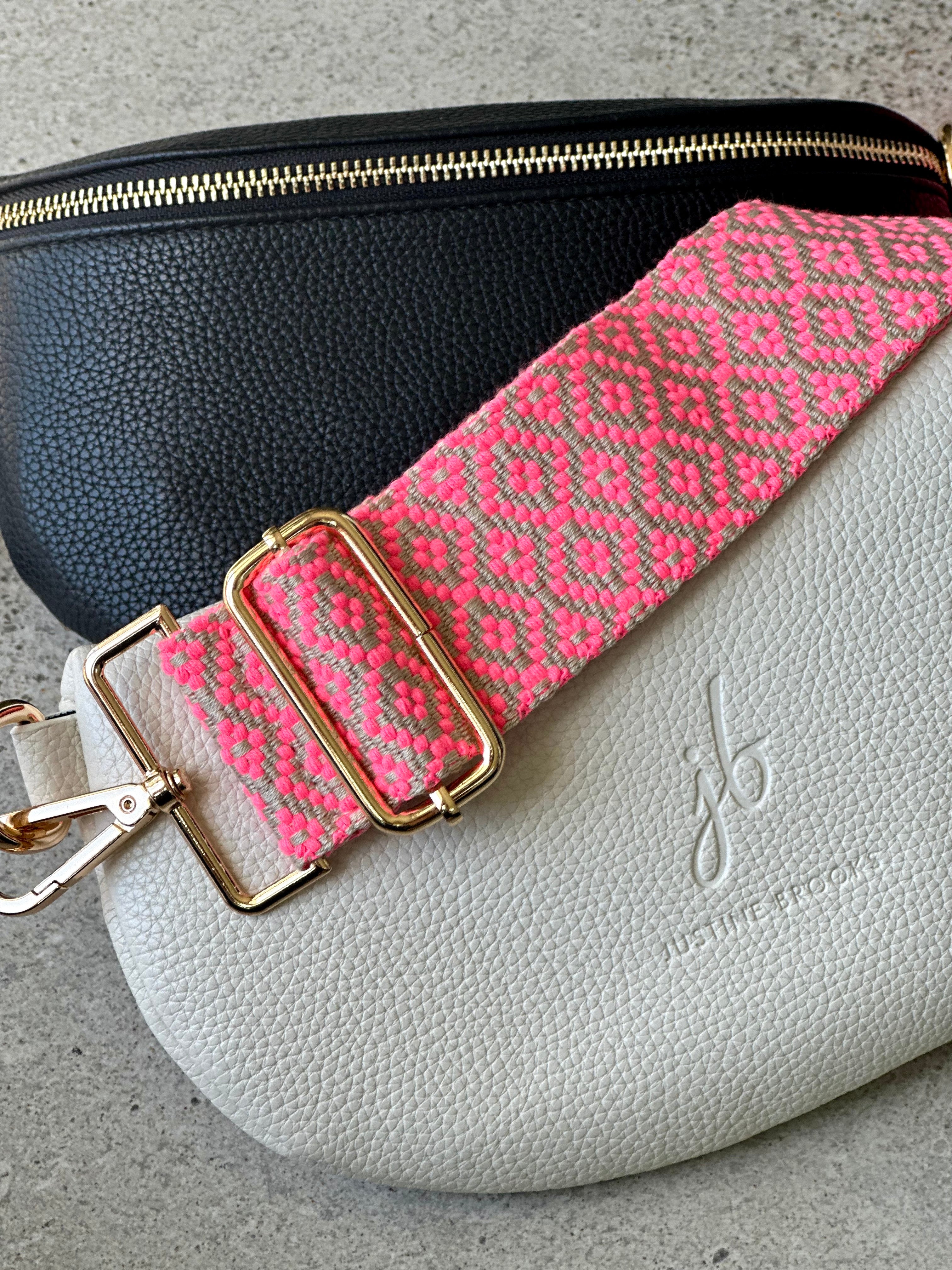 Bandoulière de sac Chevron Noir - PRÉCOMMANDE LE 20 DÉC.