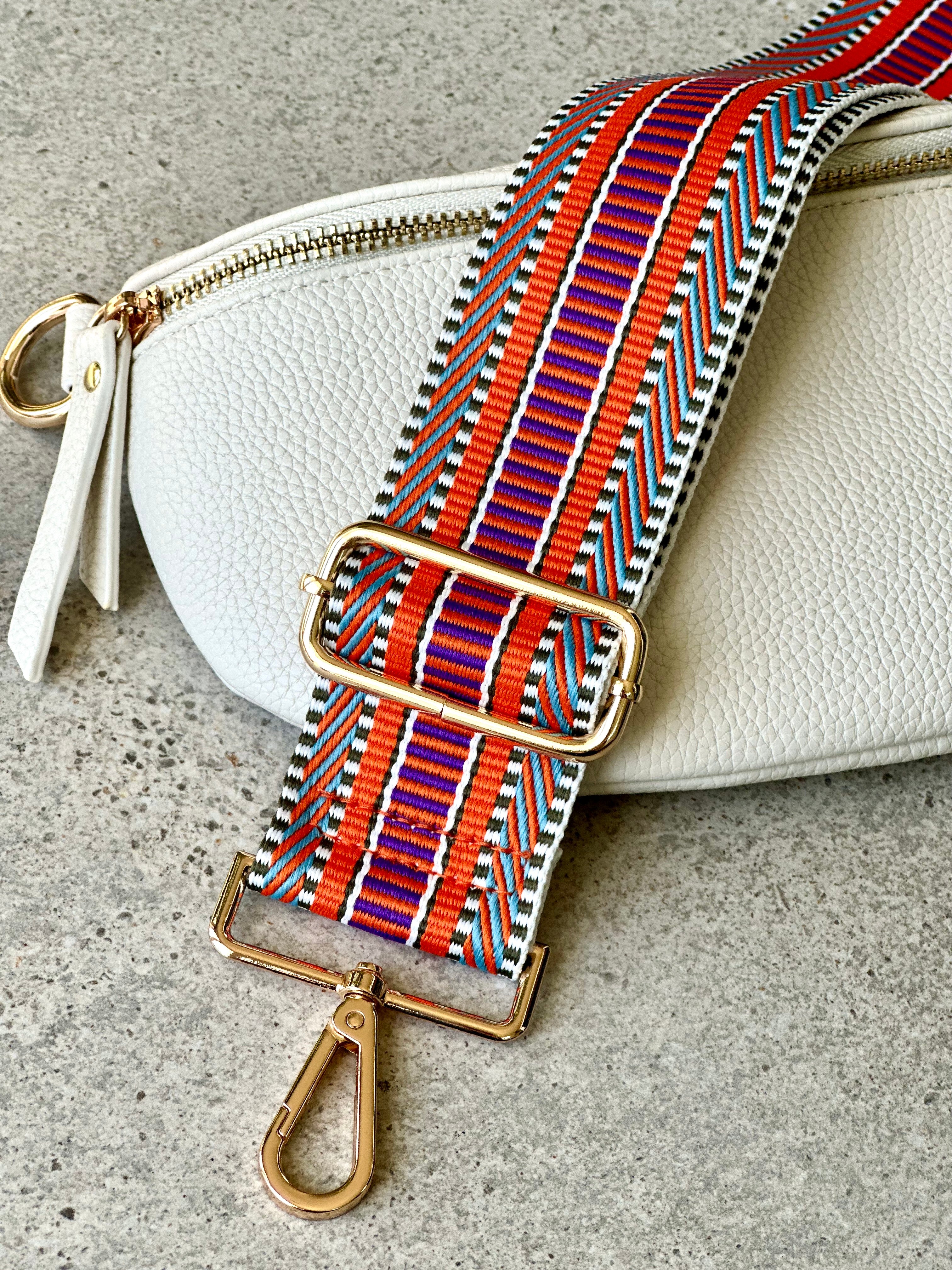 Bandoulière de sac Chevron Noir - PRÉCOMMANDE LE 20 DÉC.