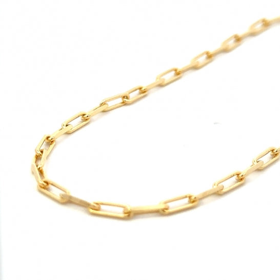 Paperclip gold anklet