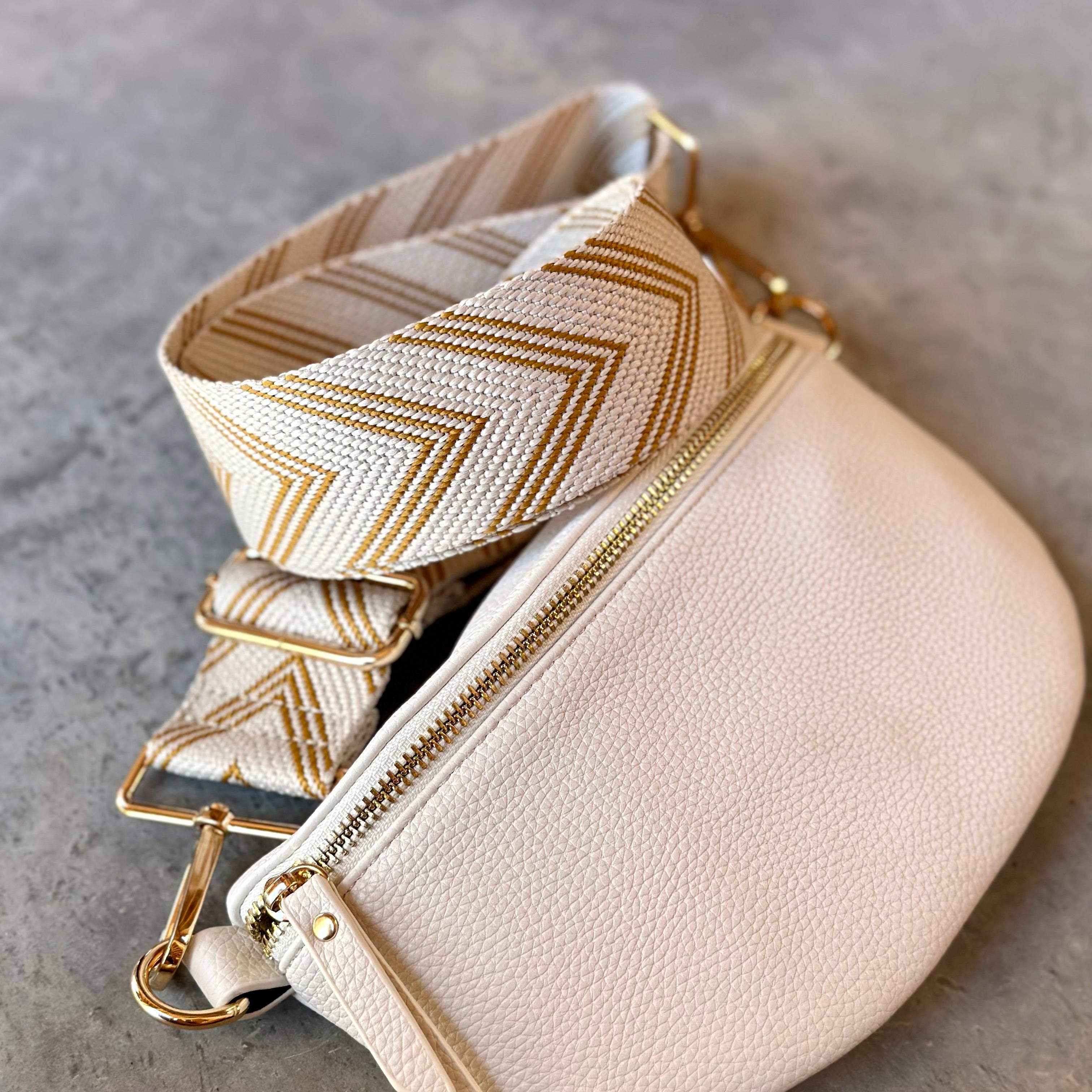 Chevron Mustard bag strap