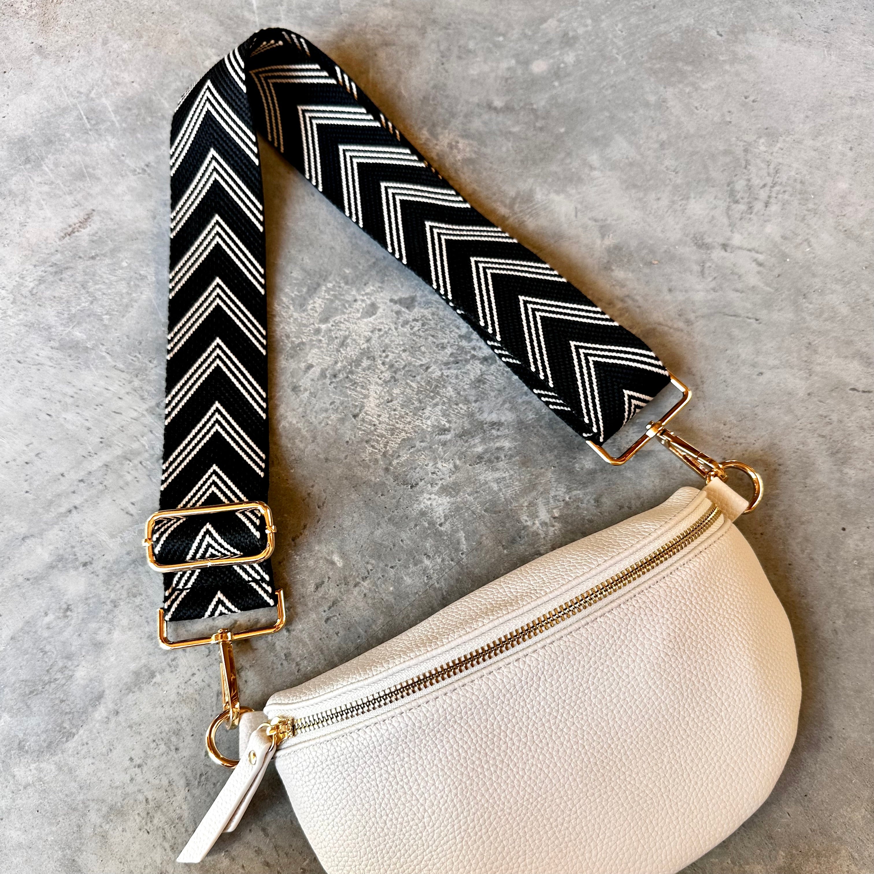 Black Chevron bag strap