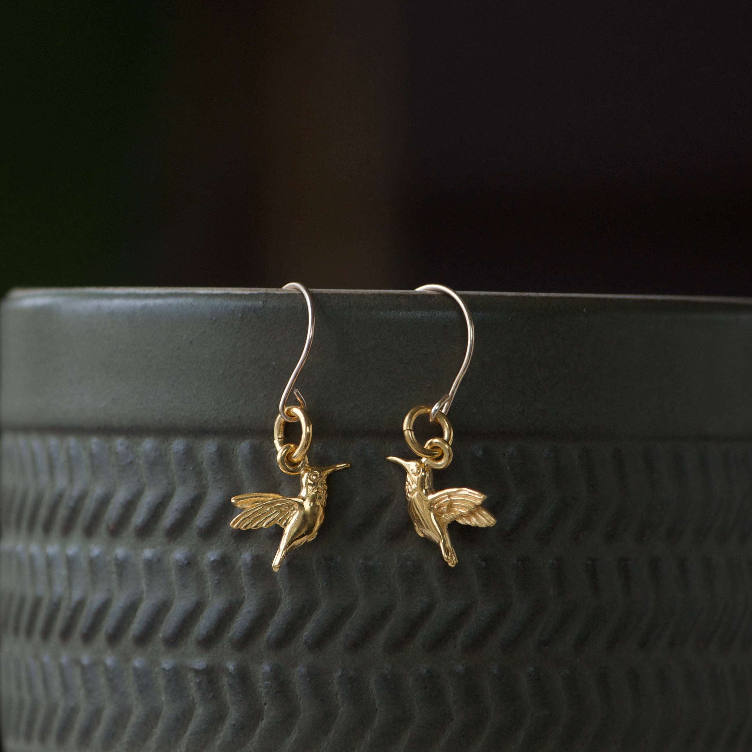 Hummingbird Earrings Gold