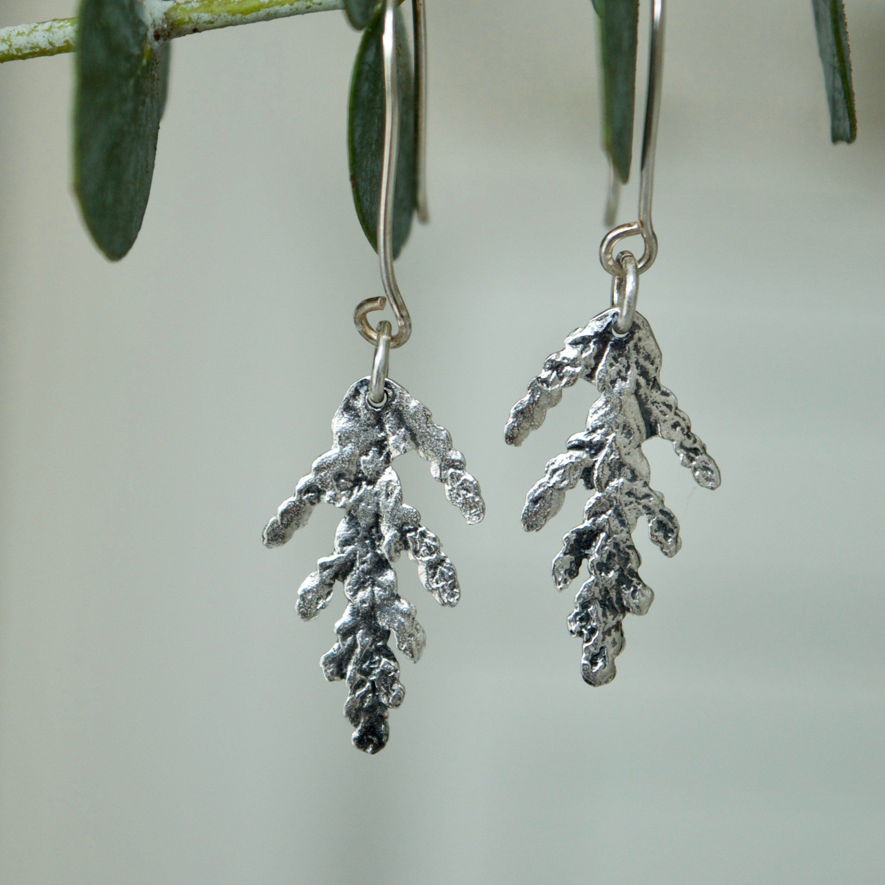 Tiny Cedar Earrings