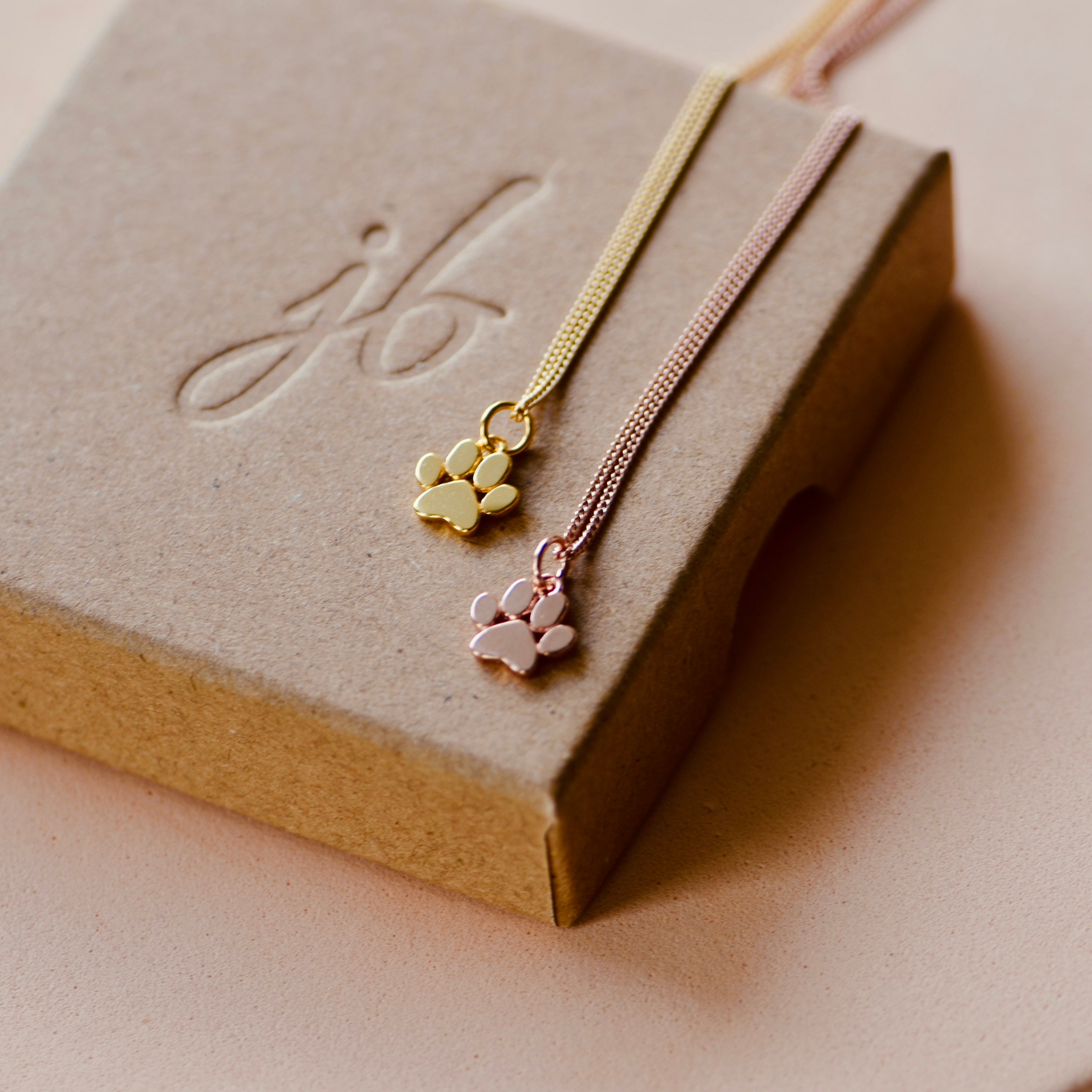 Gold Tiny Dog Paw Charm