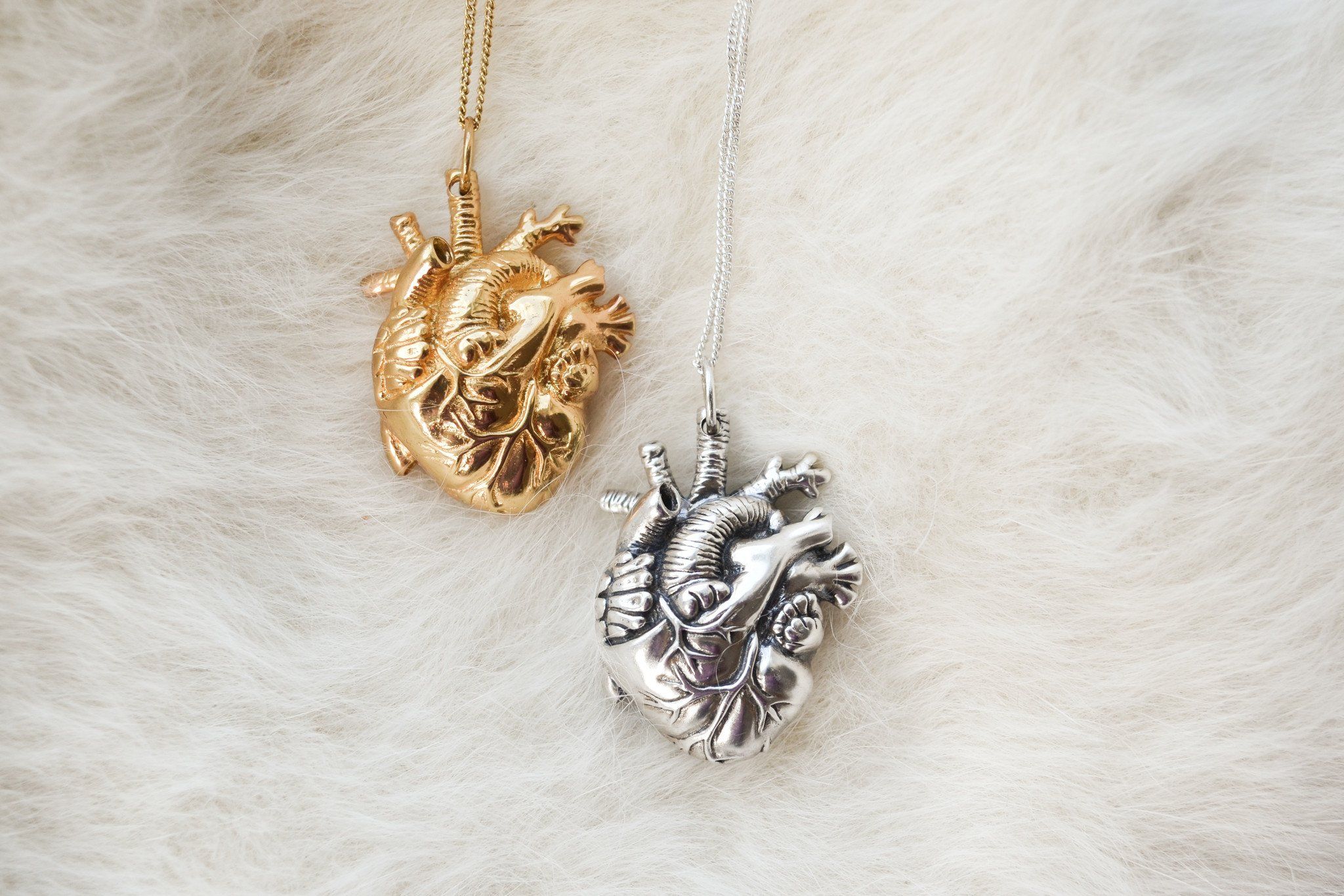 Handmade Nature Inspired Silver Jewelry - Human Heart Jewelry