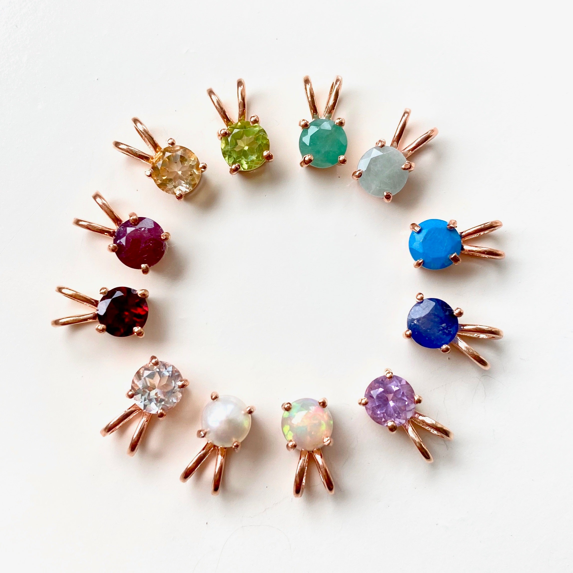Rose Gold Tiny Pinecone Charm Necklace