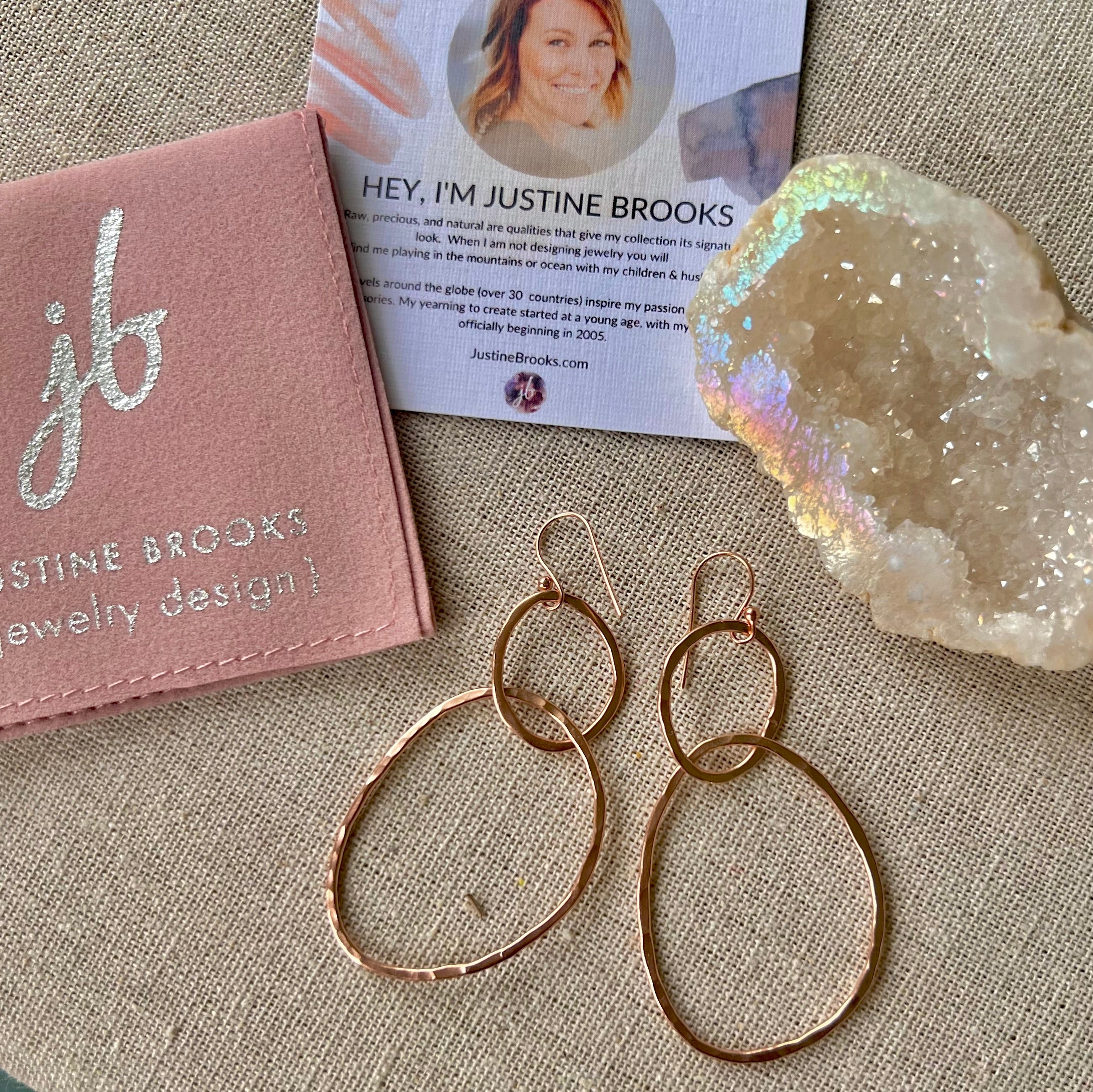 Organic Rose Gold Hoop Earrings