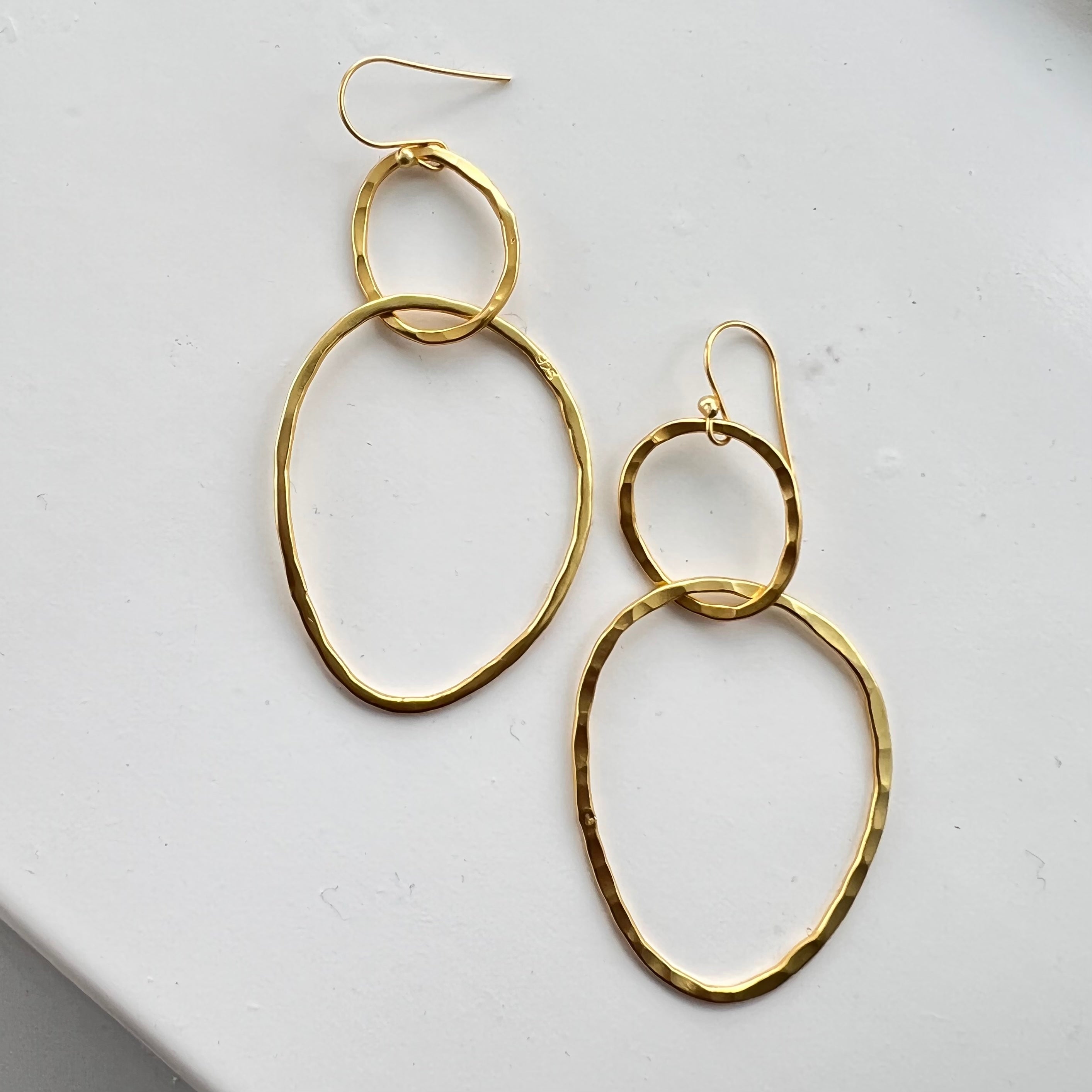 Organic Gold Hoop Earrings