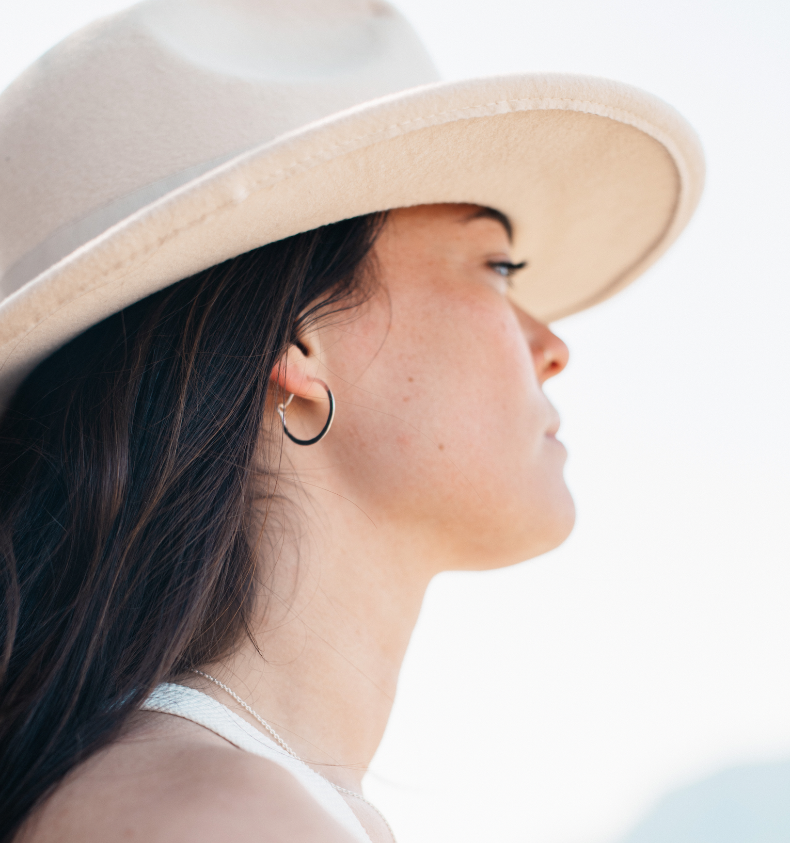 Small Hammered Hoop Earrings