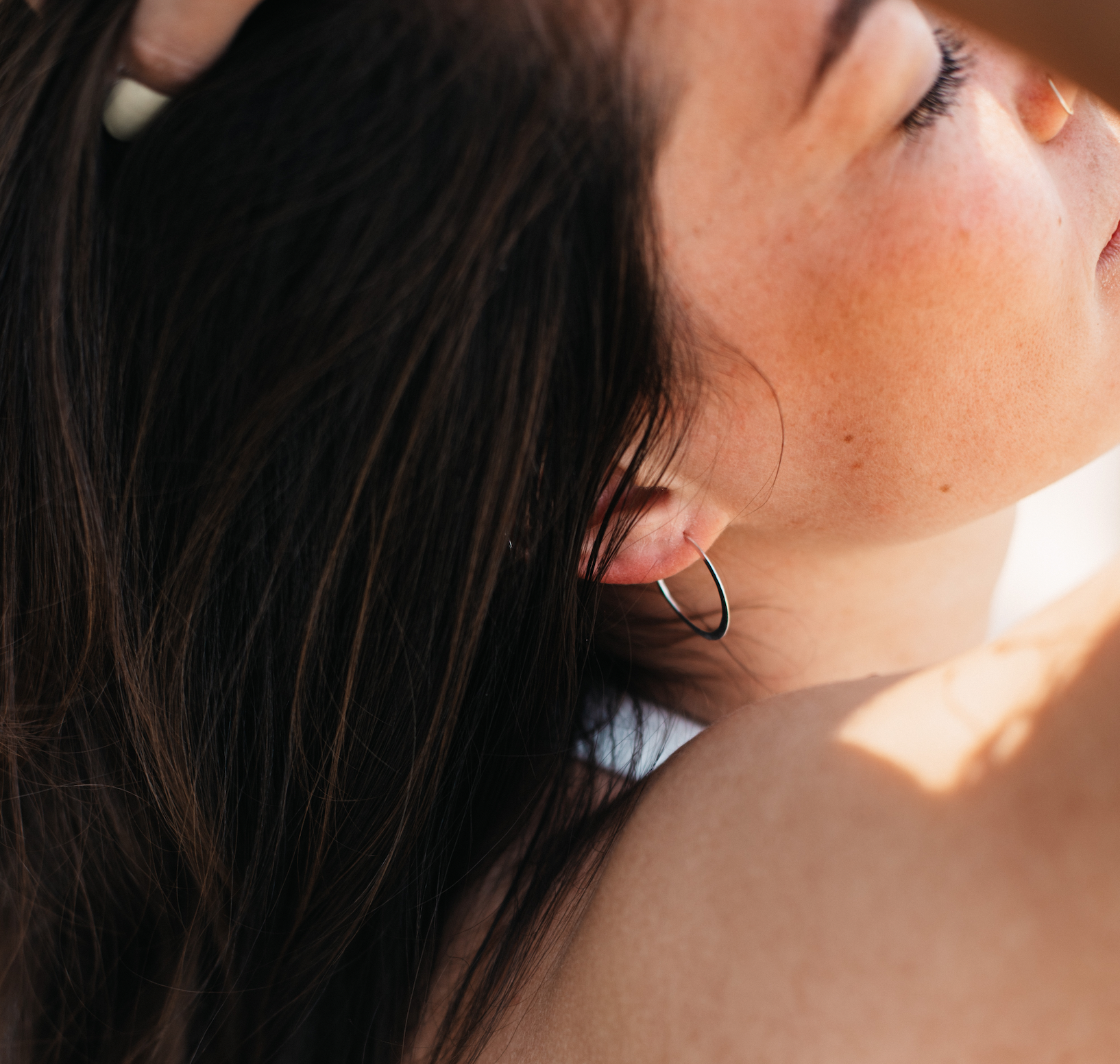 Small Hammered Hoop Earrings