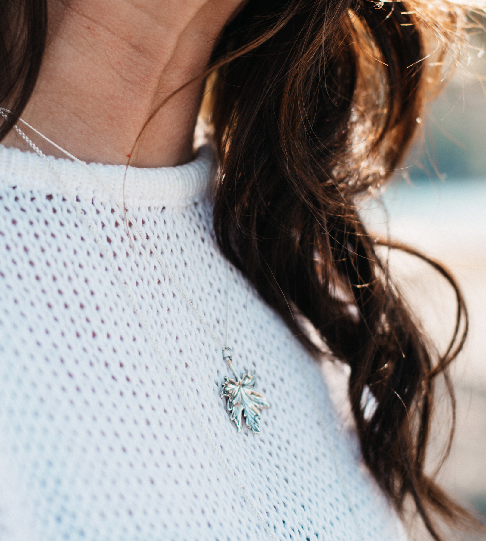 Canadian Maple Leaf Necklace Rose Gold