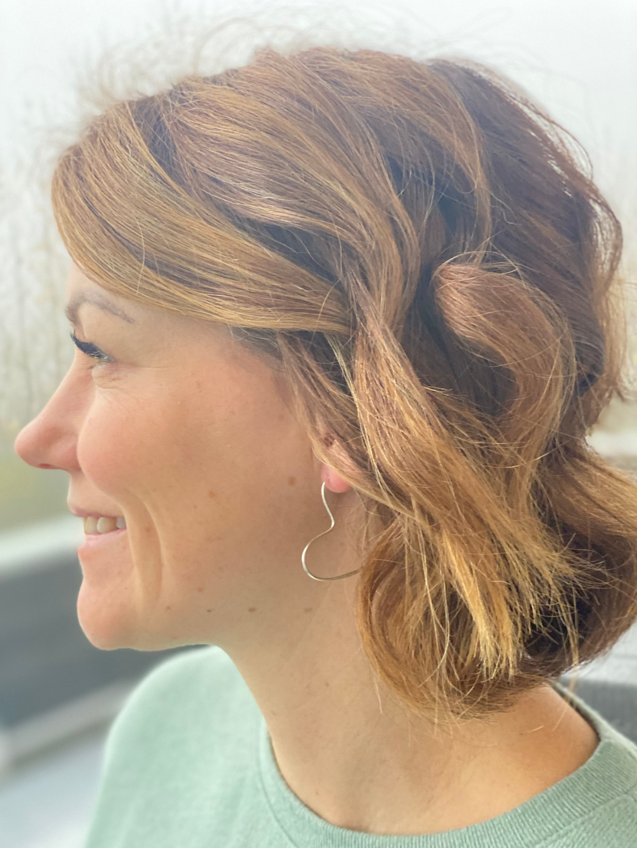 Heart Hoop Hammered Rose Gold