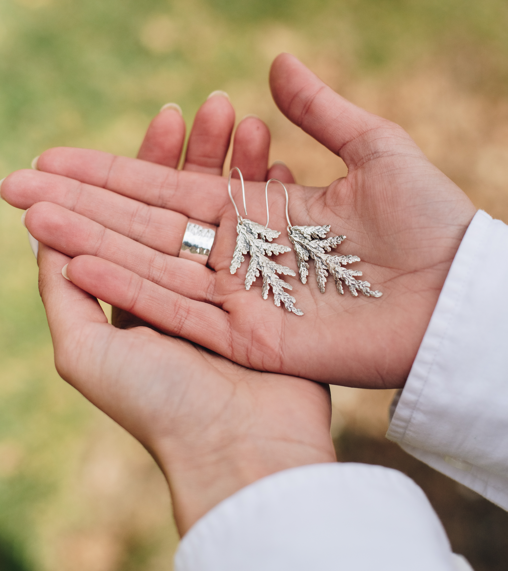 Boucles d'oreilles en cèdre