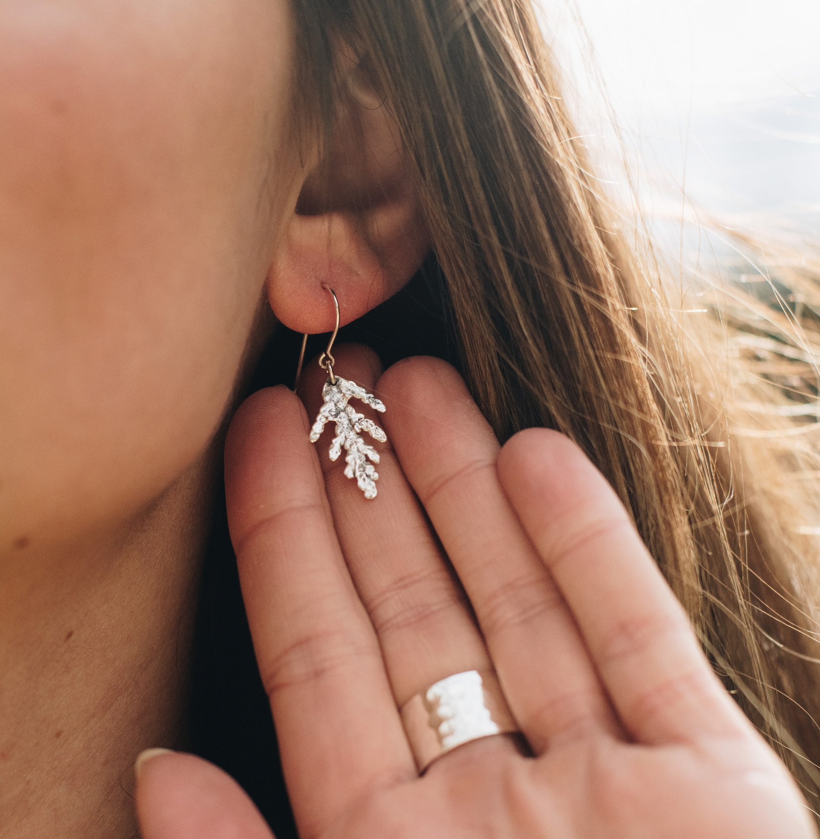 Tiny Cedar Earrings