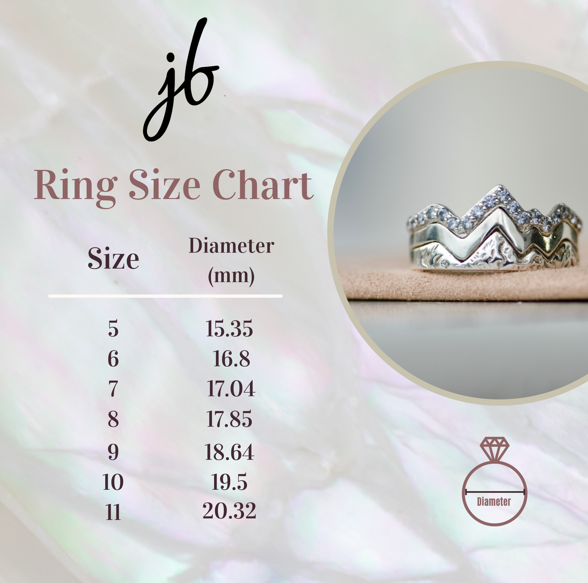 Bague bande de perles