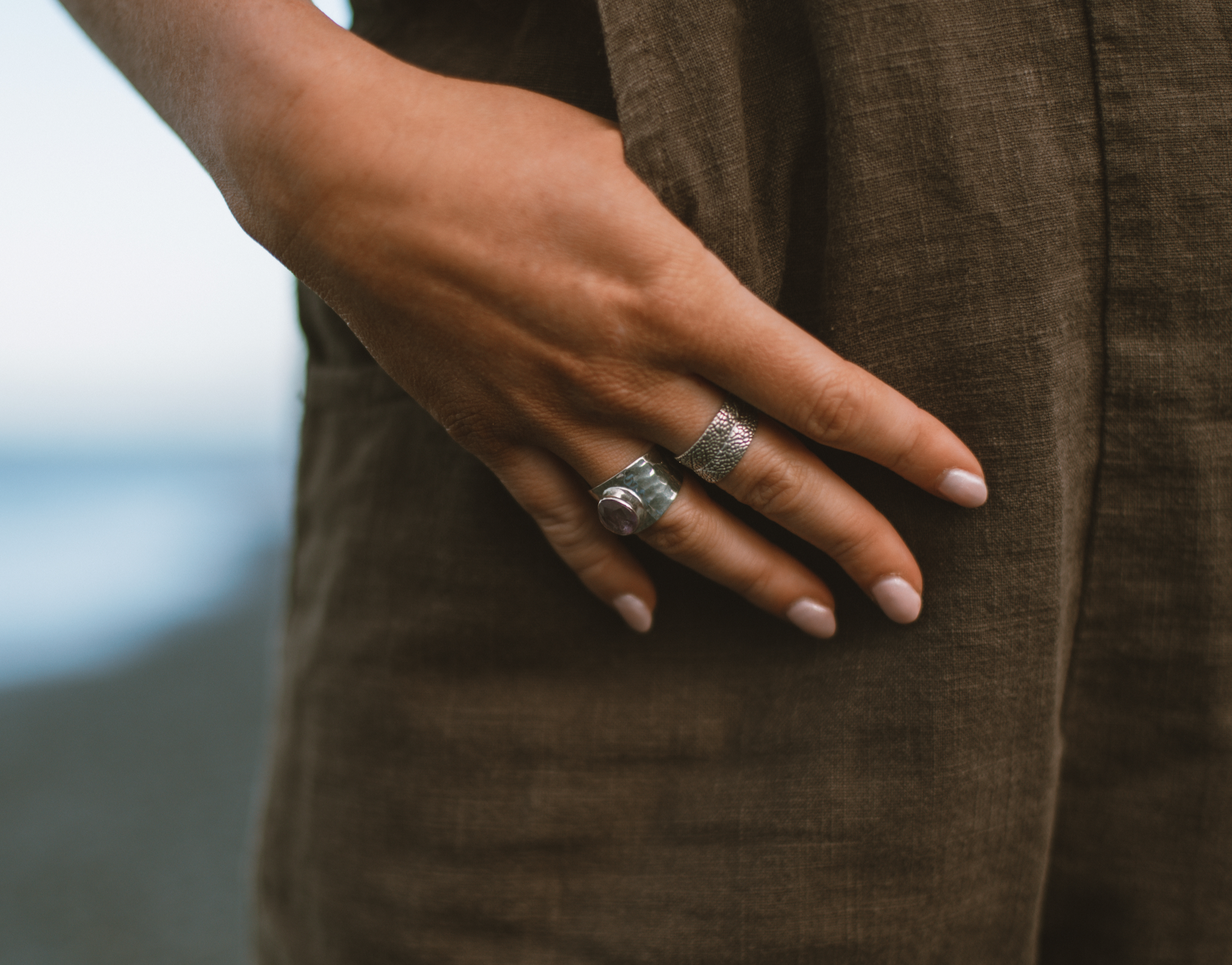 Amethyst Band Ring