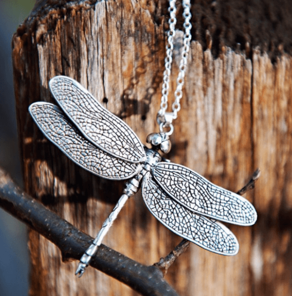 Sterling silver dragonfly online pendant