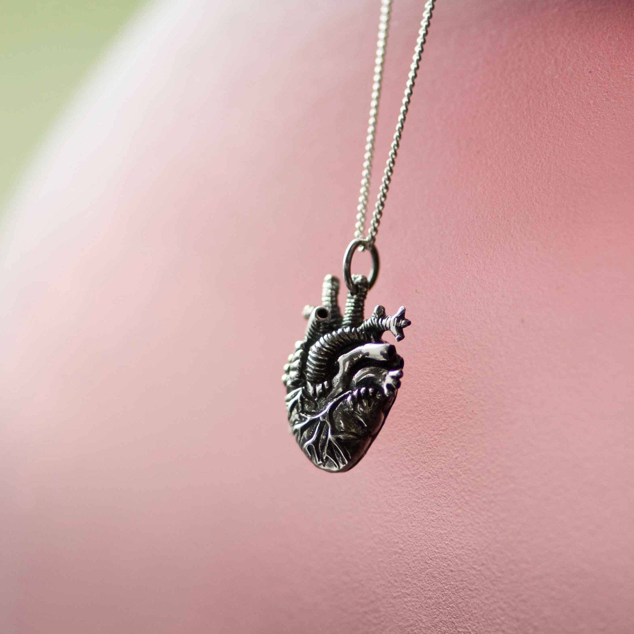 Tiny Anatomical Heart Pendant