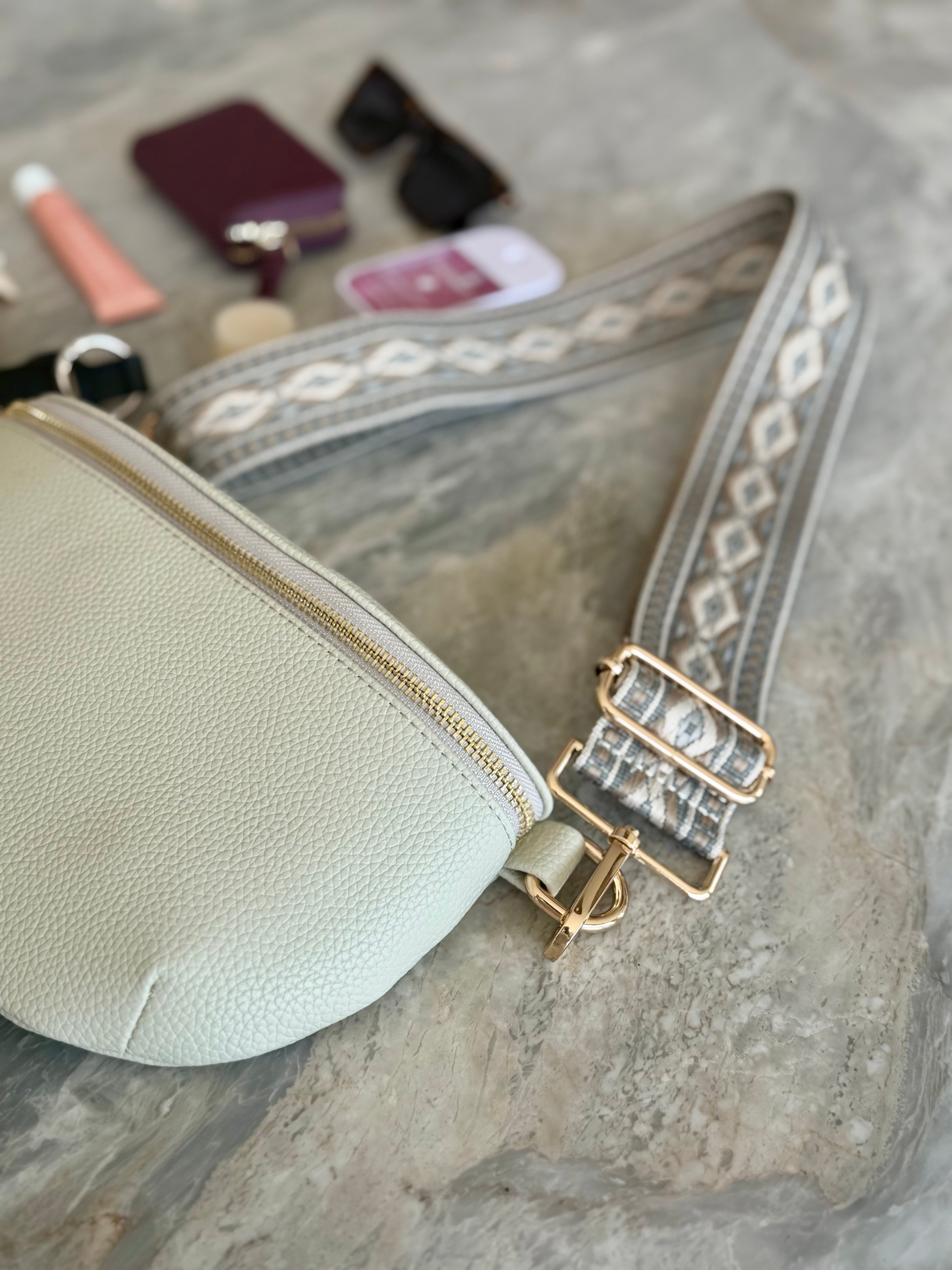 Large bone crossbody bag