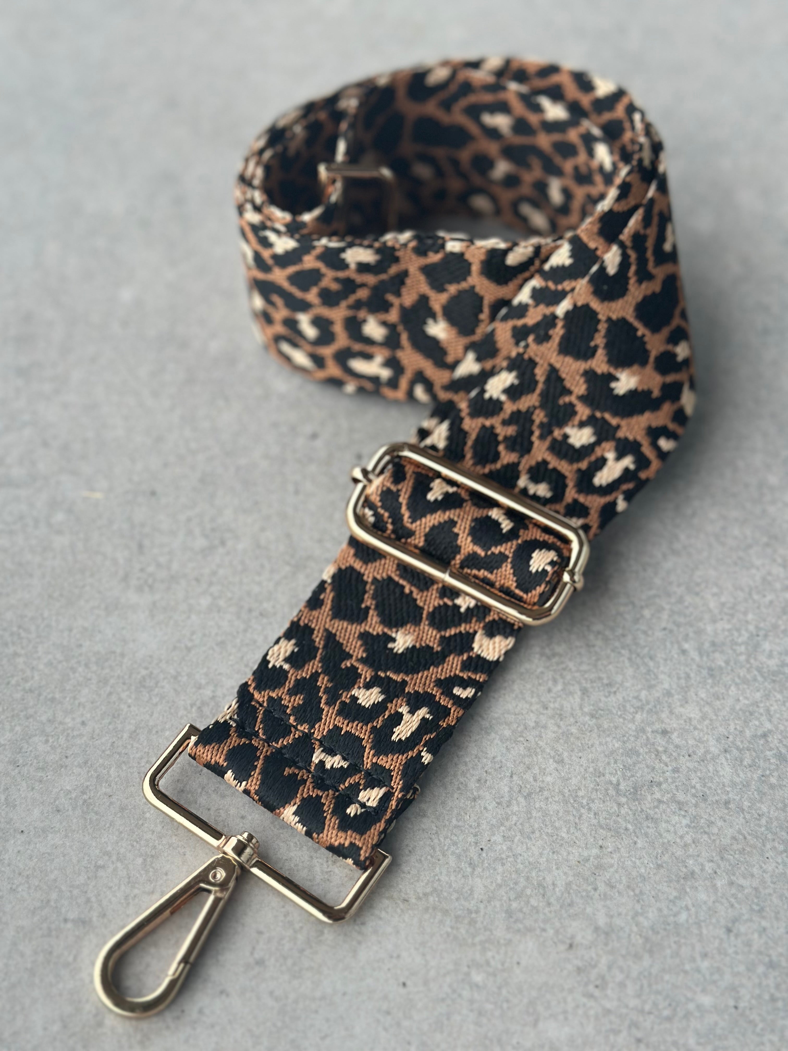 Leopard bag strap