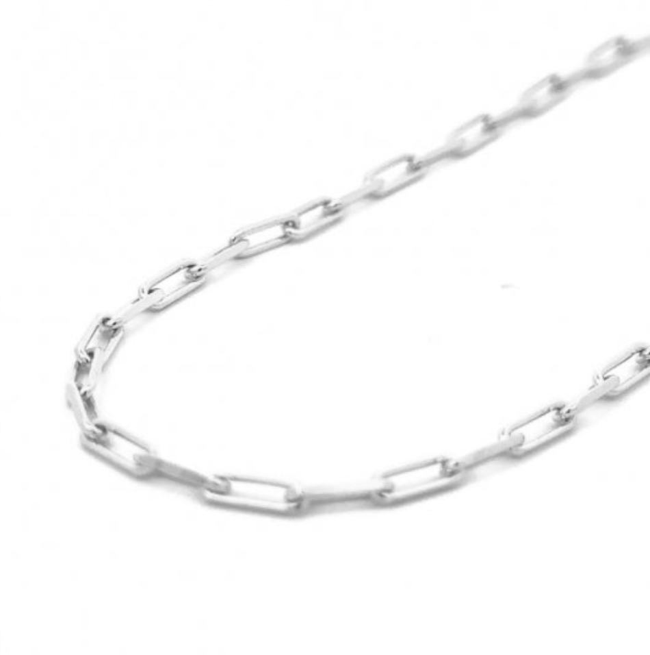 Paperclip chain silver