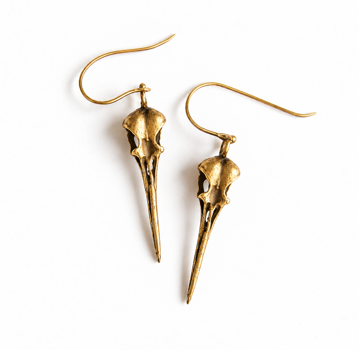 Boucles d'oreilles colibri en or rose