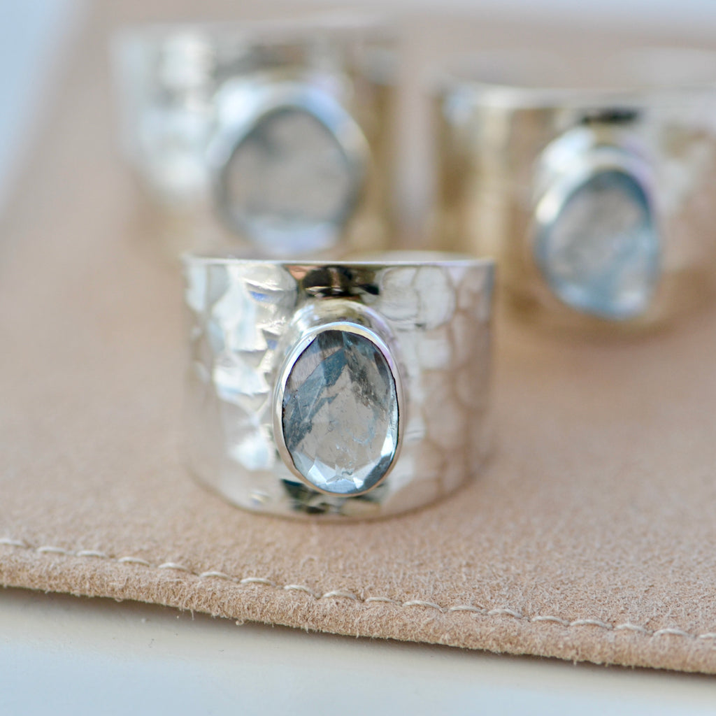 Aquamarine Band Ring