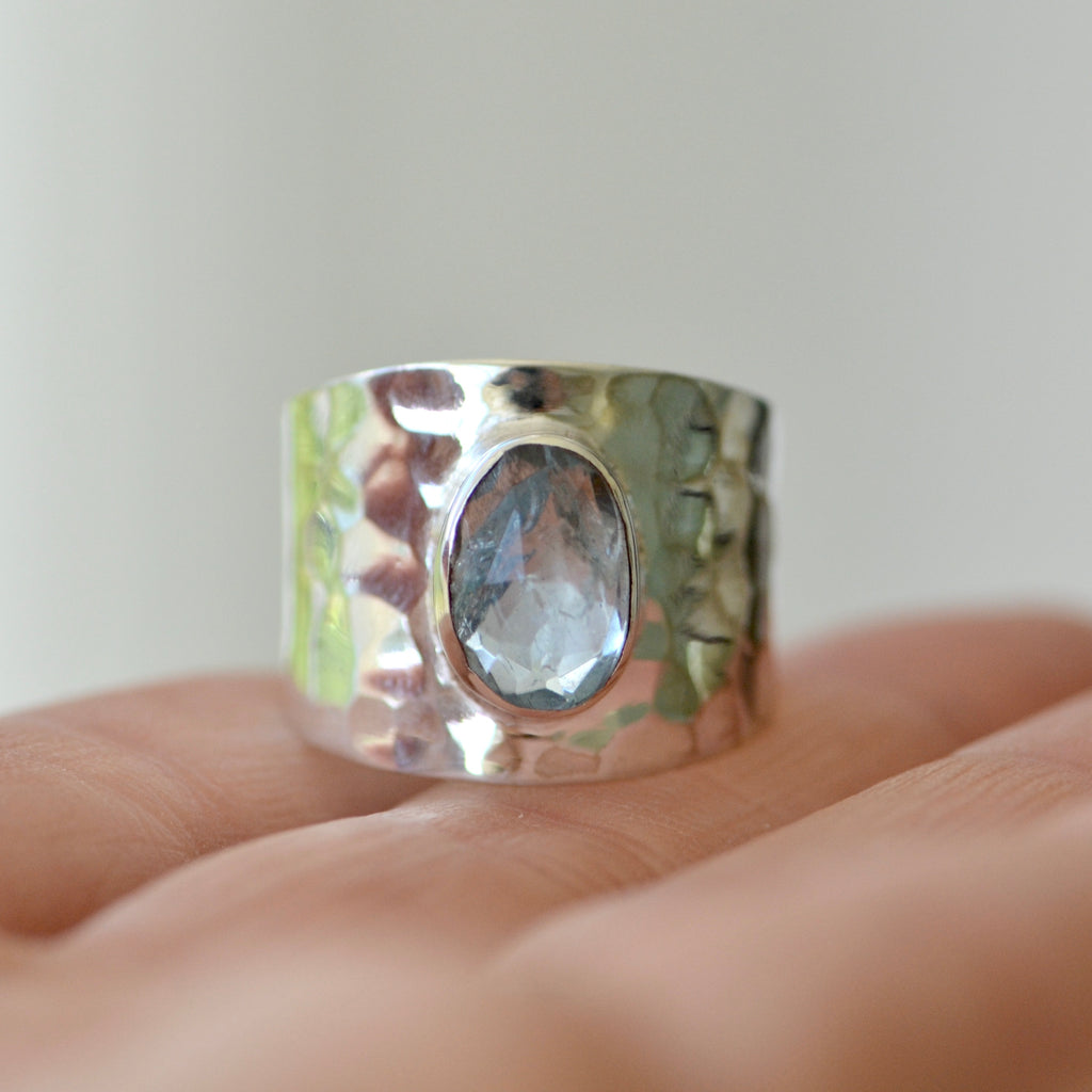 Aquamarine Band Ring