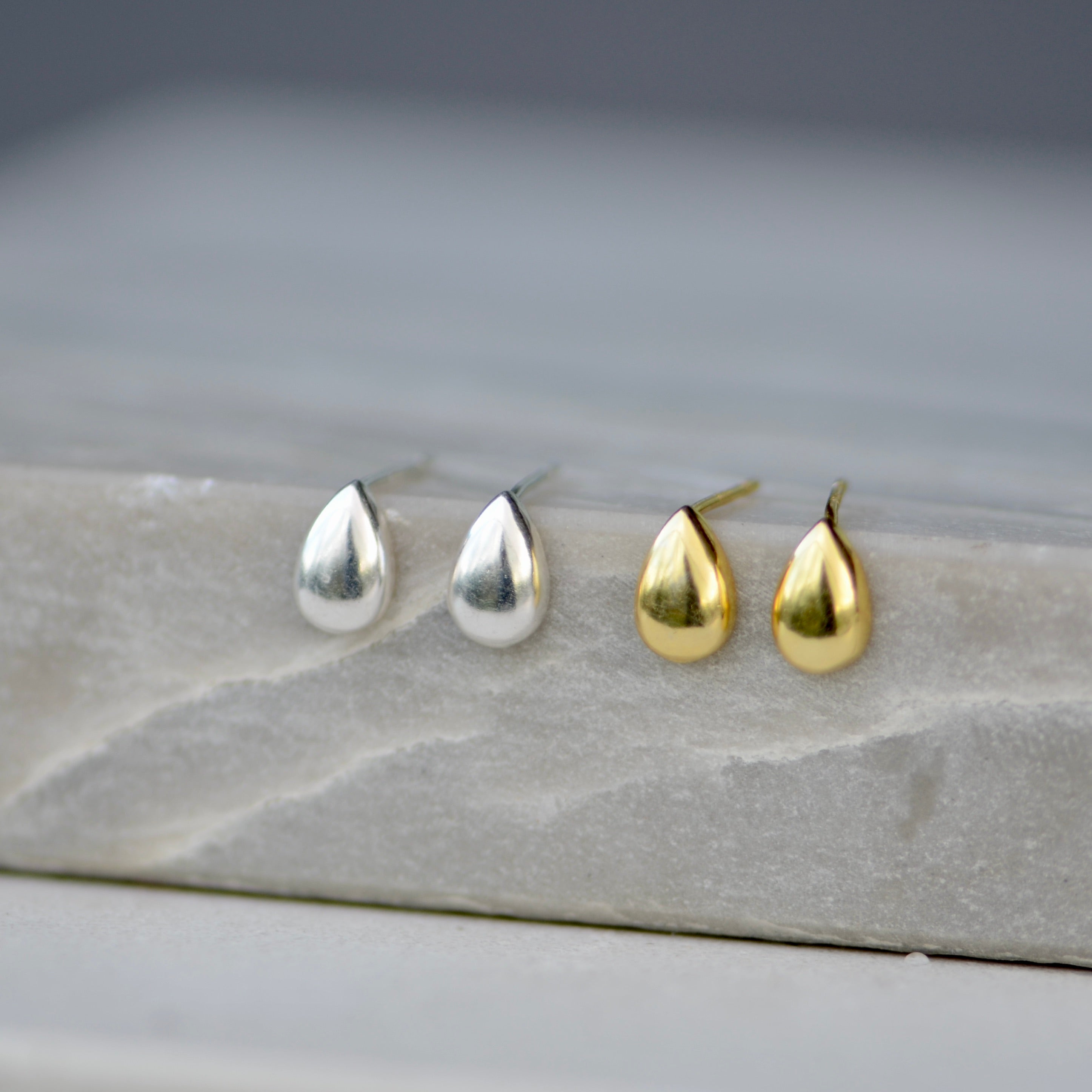 Tear Drop Stud Gold