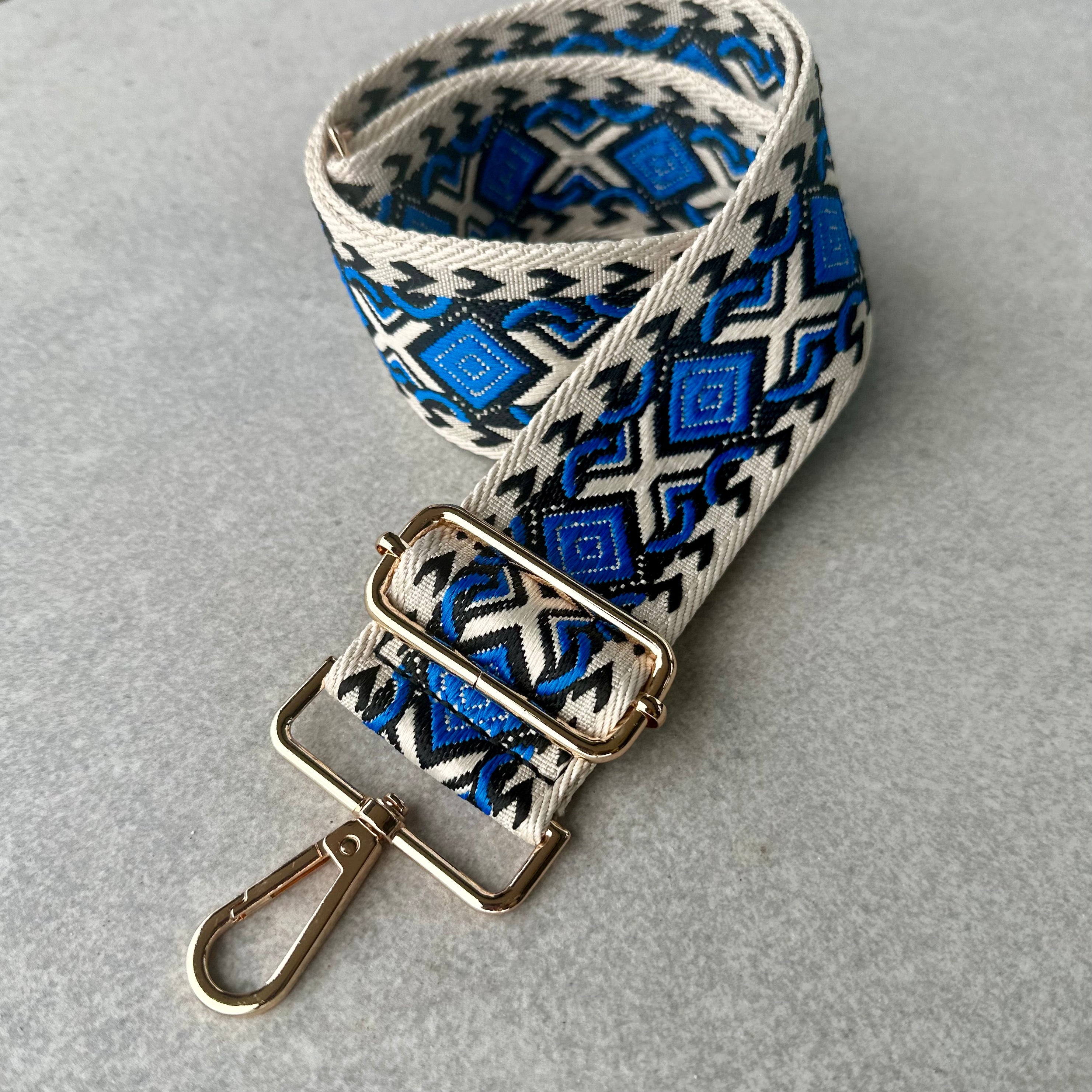 Navy Diamond Bag Strap