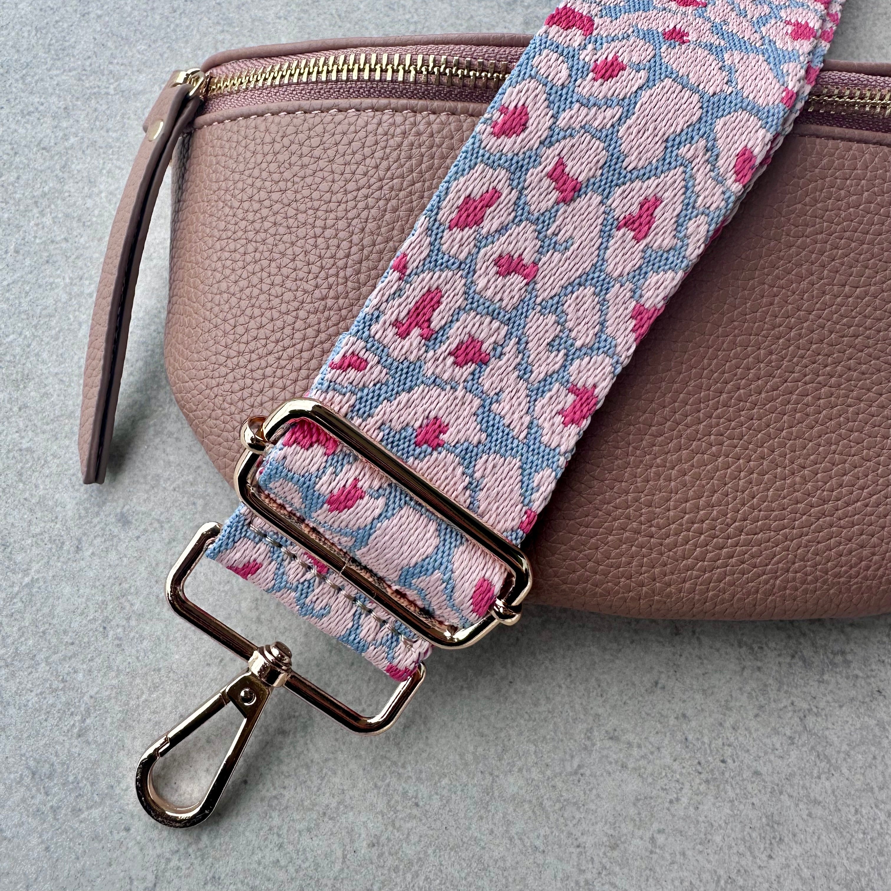 Pink Leopard Bag Strap