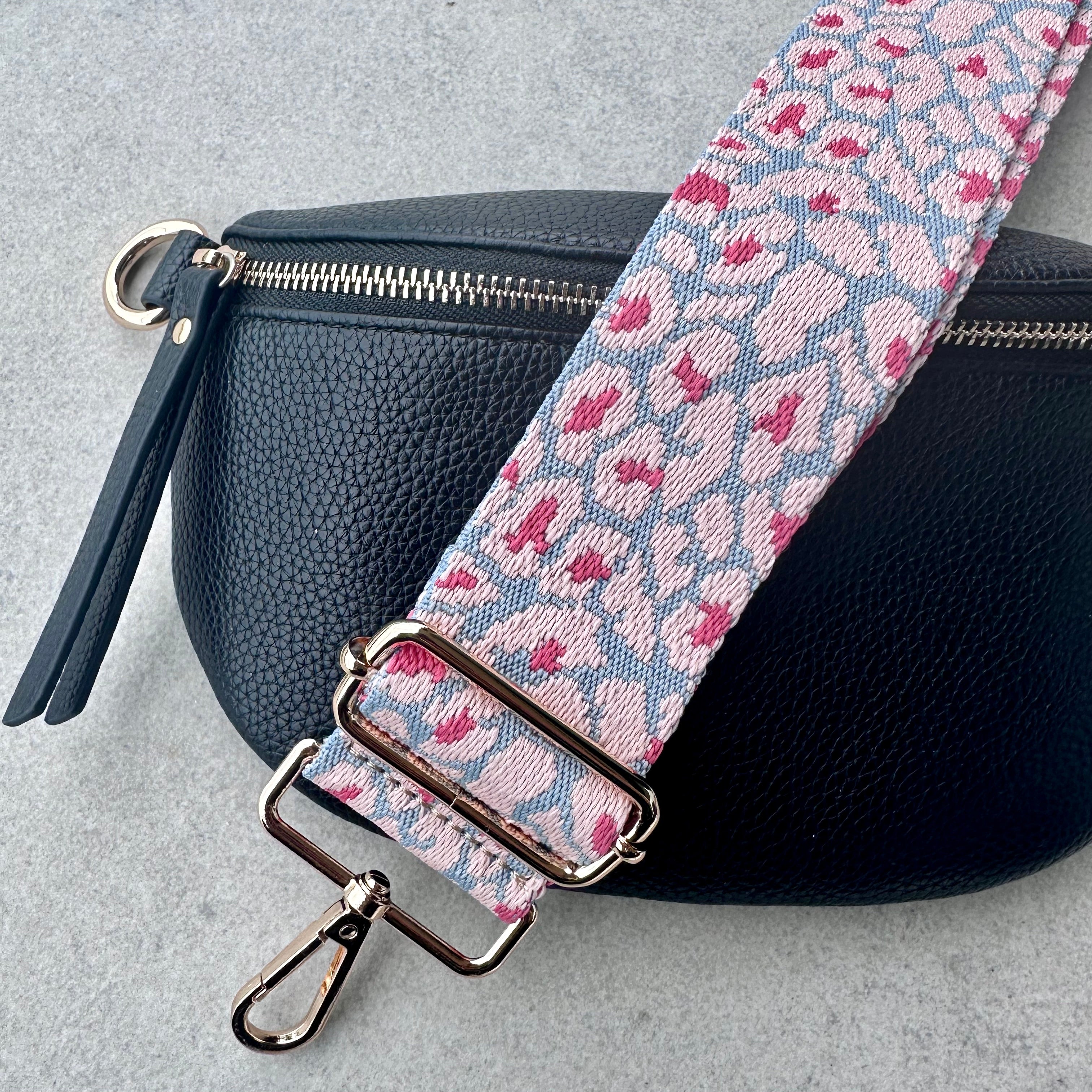 Pink Leopard Bag Strap