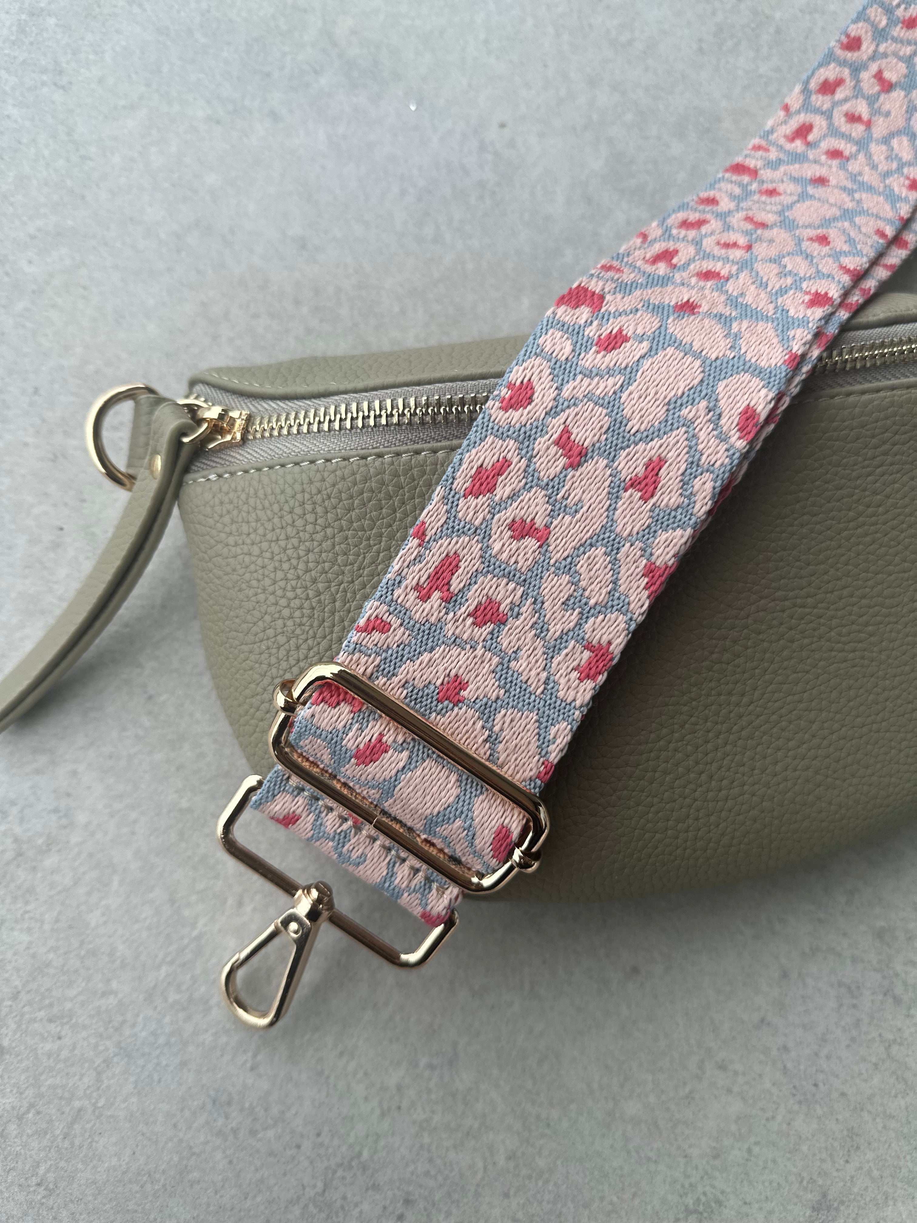 Pink Leopard Bag Strap