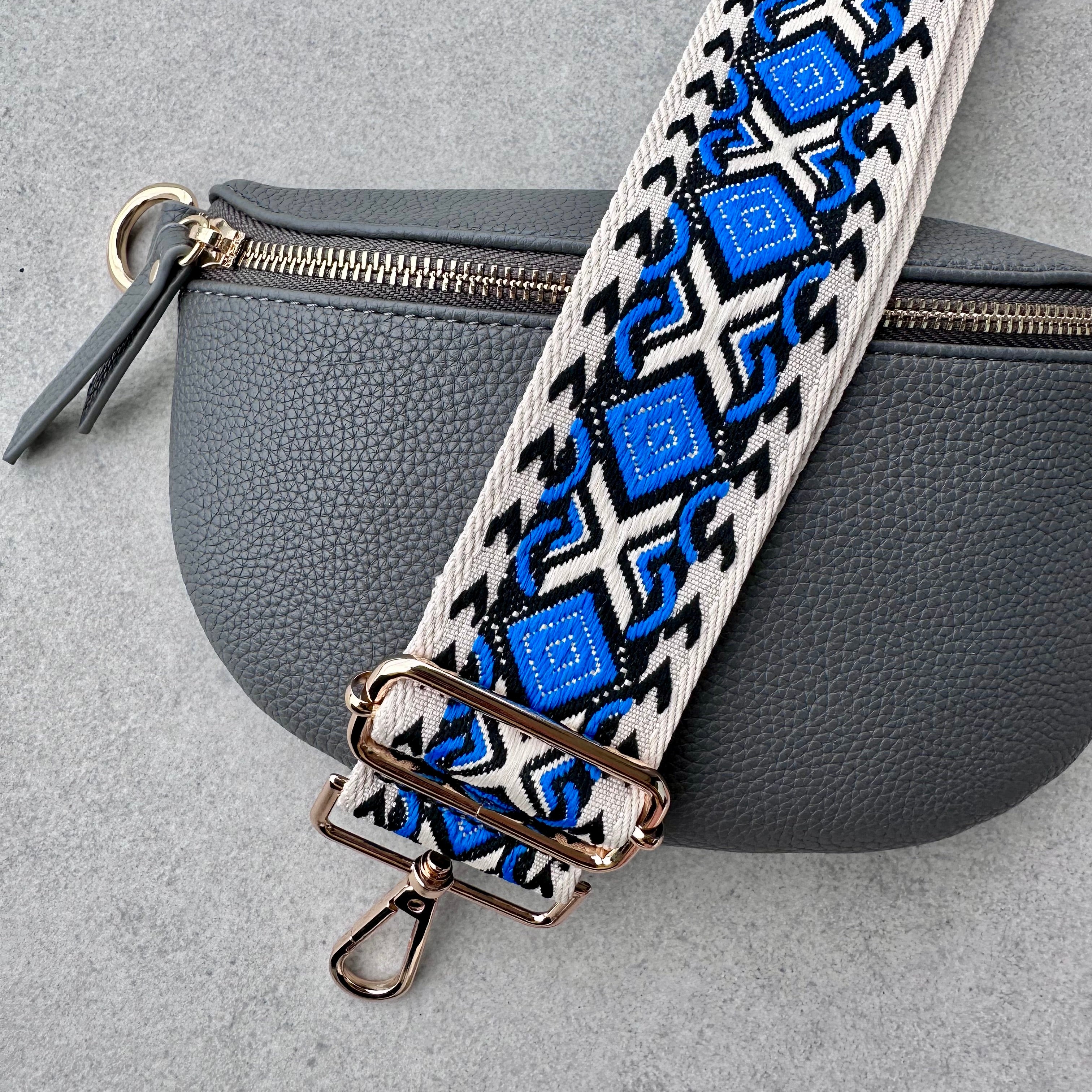 Navy Diamond Bag Strap