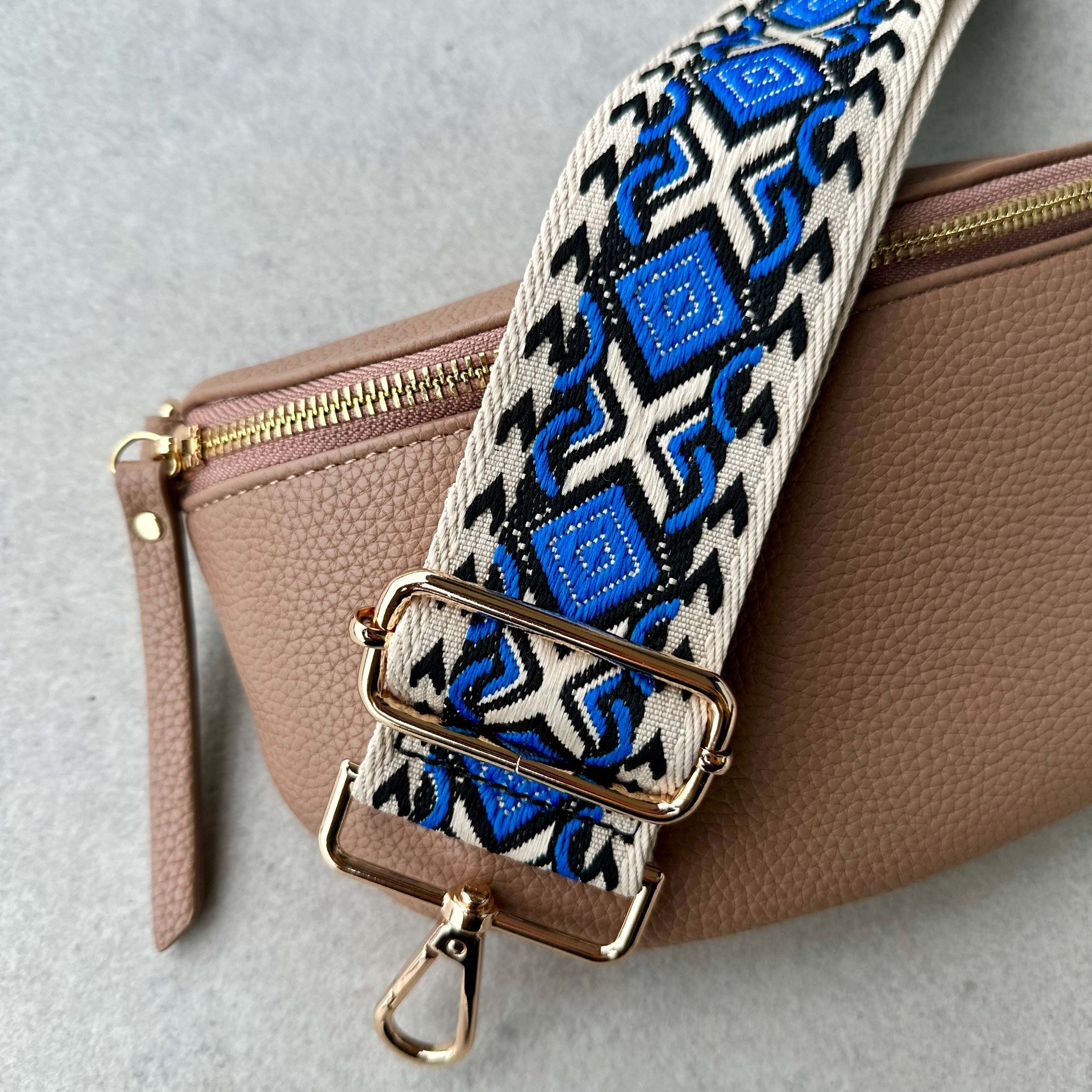 Navy Diamond Bag Strap