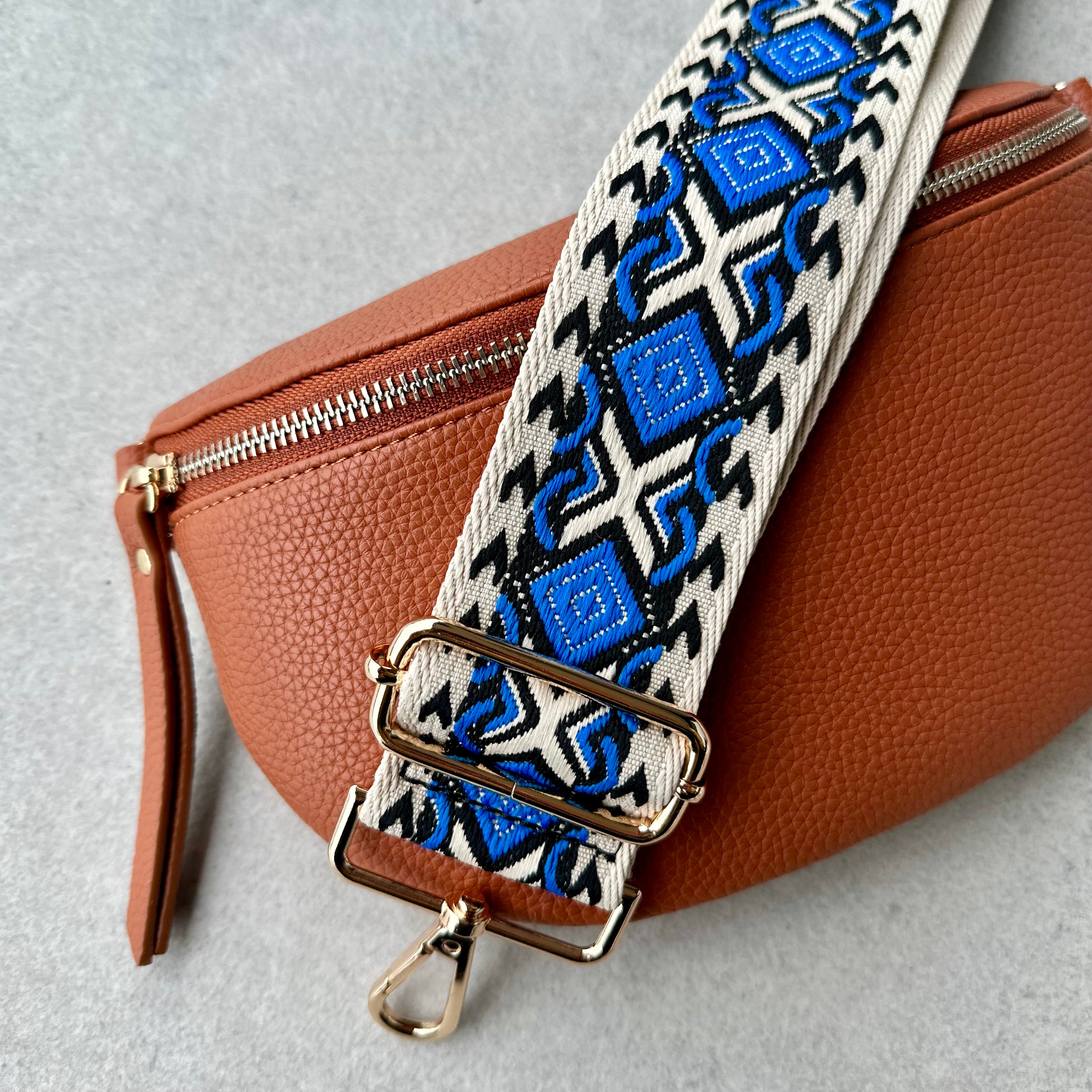 Navy Diamond Bag Strap