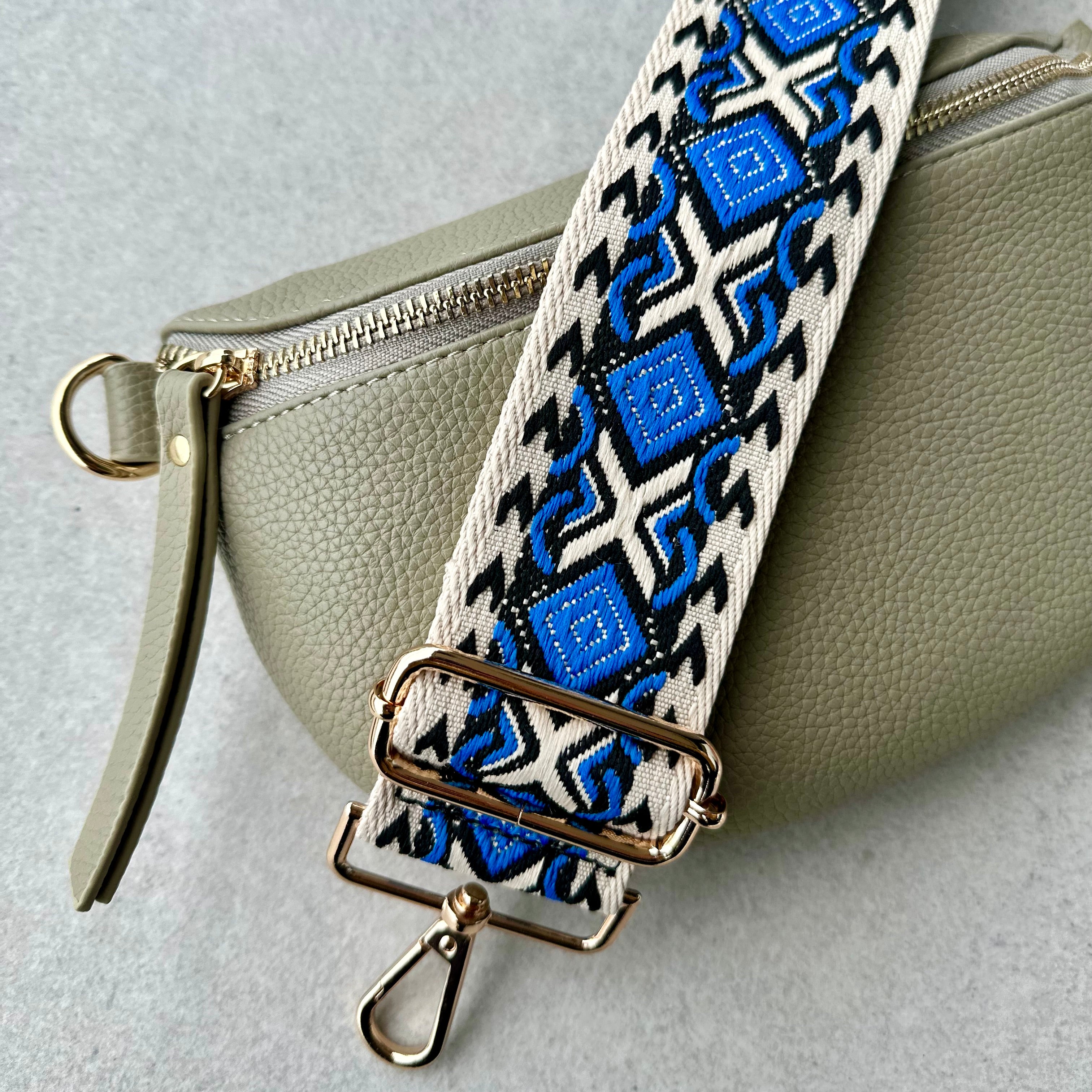 Navy Diamond Bag Strap